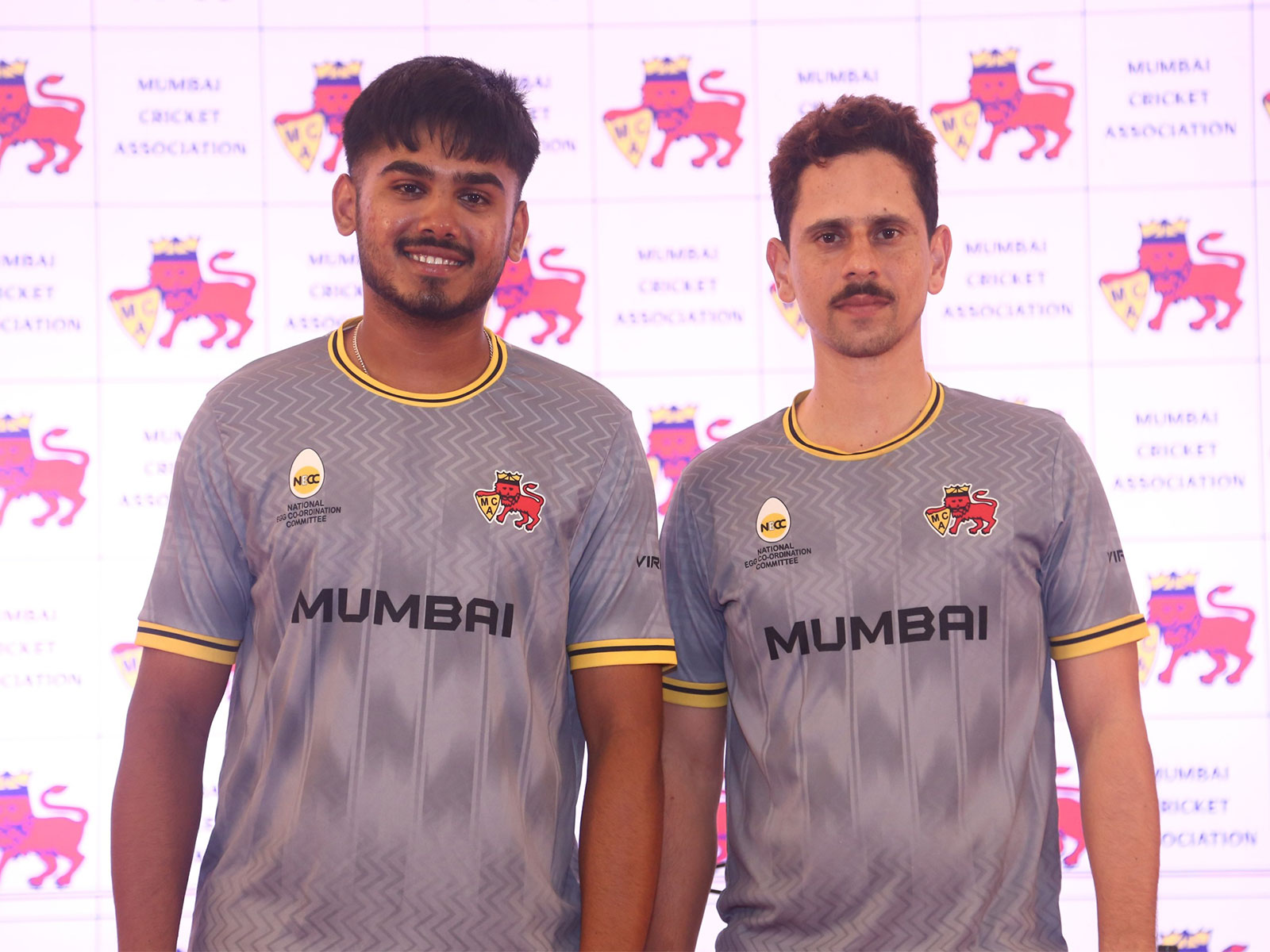 Mumbai captain Siddhesh Lad and vice-captain Ayush Mhatre. (Photo/MCA)