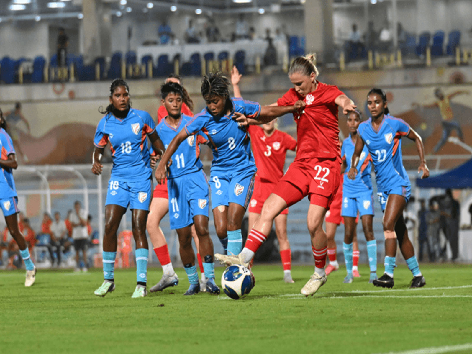 Indian Women's team goes down to Russia in Kolkata friendly. (Photo/AIFF)