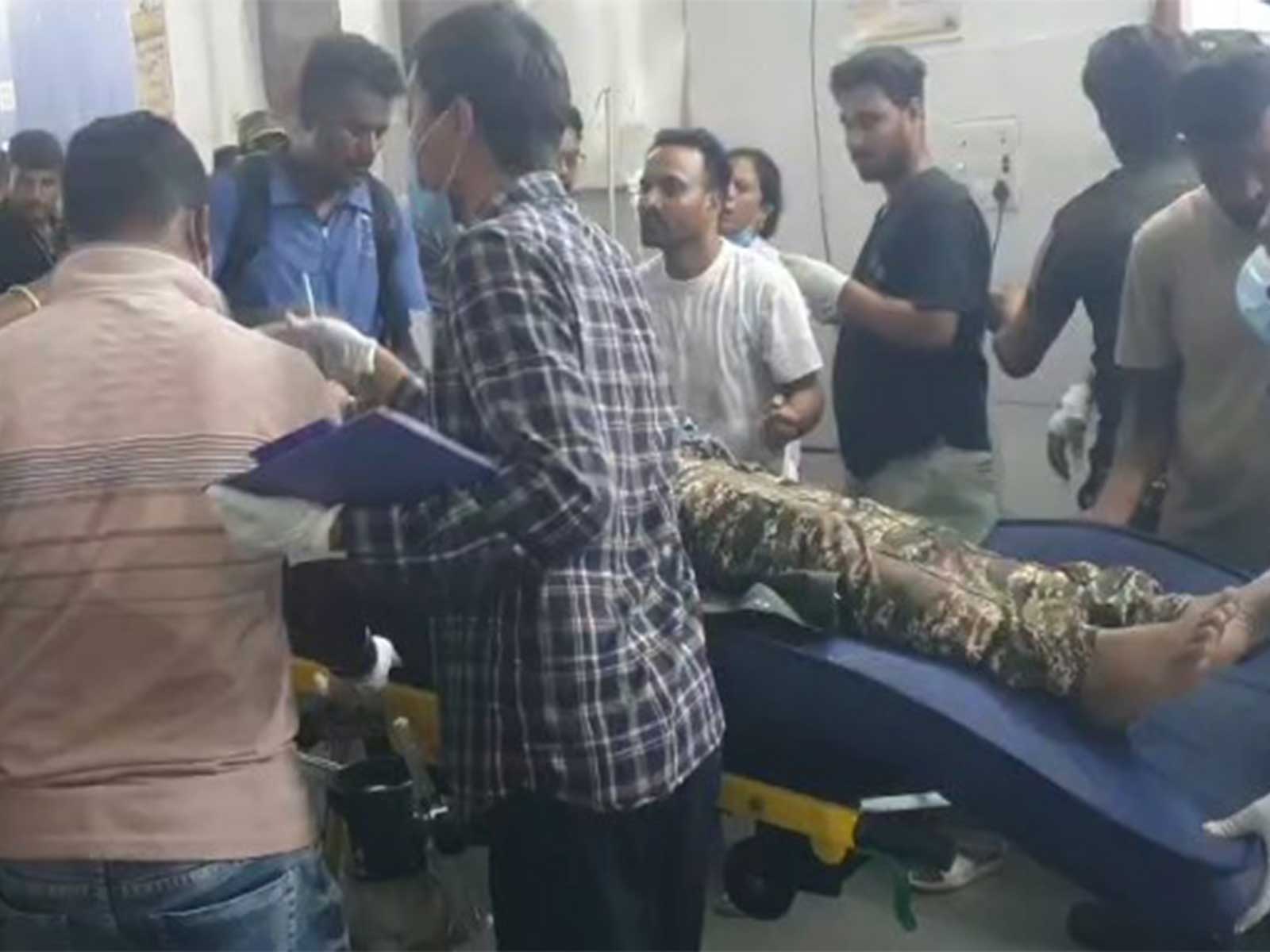 Visuals of injured officer (Photo/ANI)