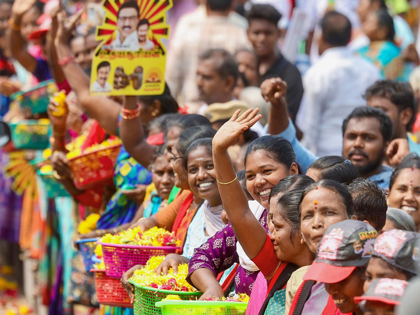 Visuals from Dharapuram during the election campaign (File Photo/ANI)