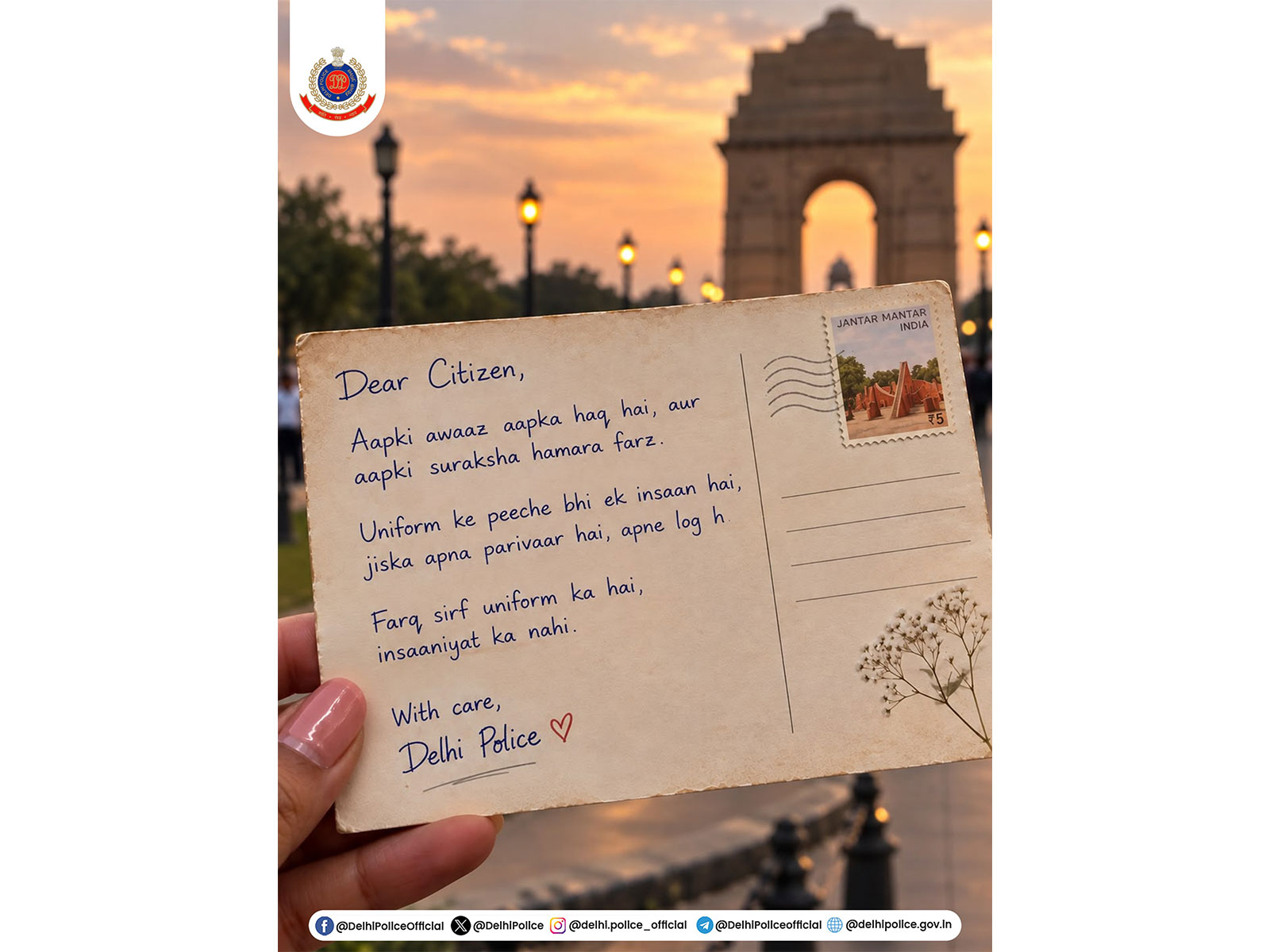 Delhi Police’s message to citizens (Photo/X-@DelhiPolice)