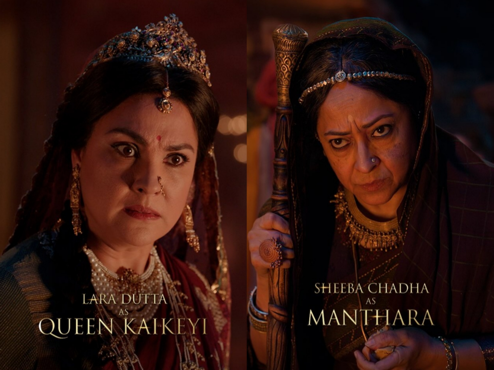 Lara Dutta, Sheeba Chadha posters from 'Ramayana' (Photo/Instagram@worldoframayana)