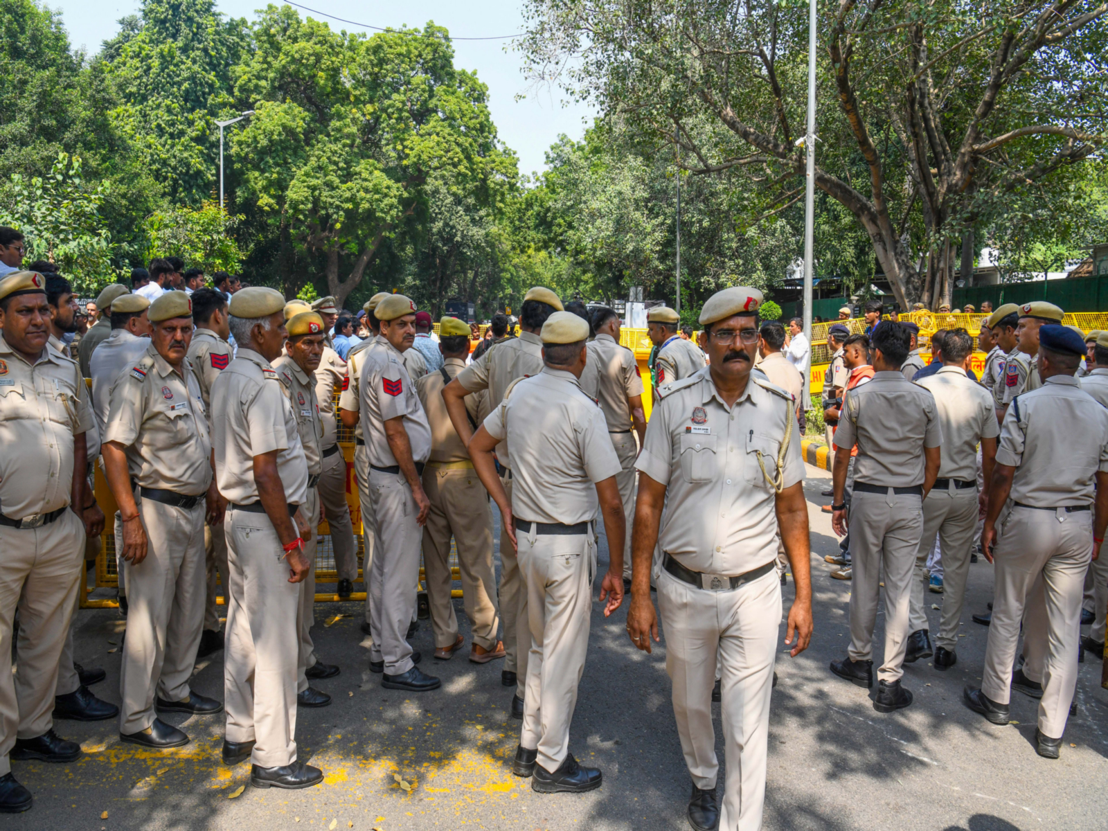 Security tightened near Delhi's Jantar Mantar (Photo/ANI)