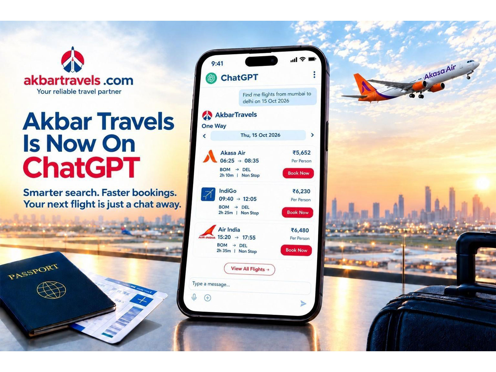 Akbar Travels Integrates with ChatGPT for AI-Powered Travel Planning