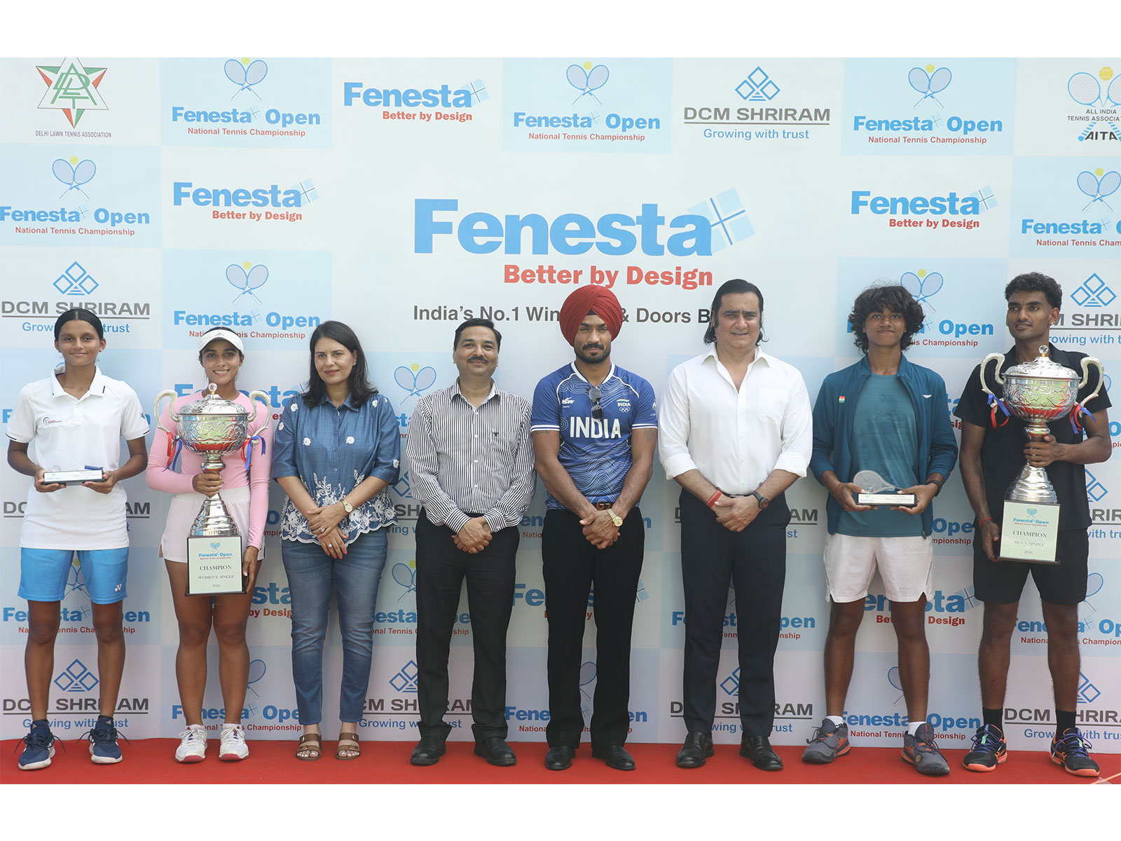All singles' competition winners at Fenesta Open (Photo: Fenesta Open)