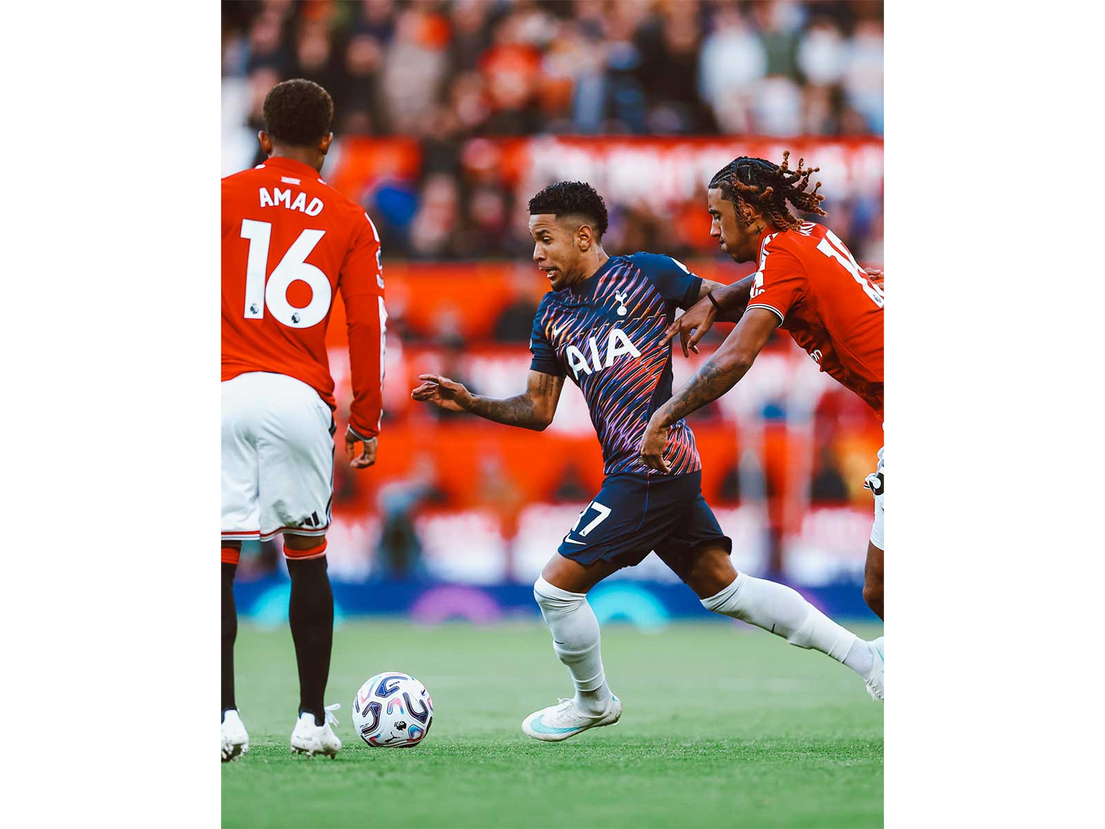 Tottenham Hotspur and Manchester United players in action (Photo: X/@SpursOfficial)