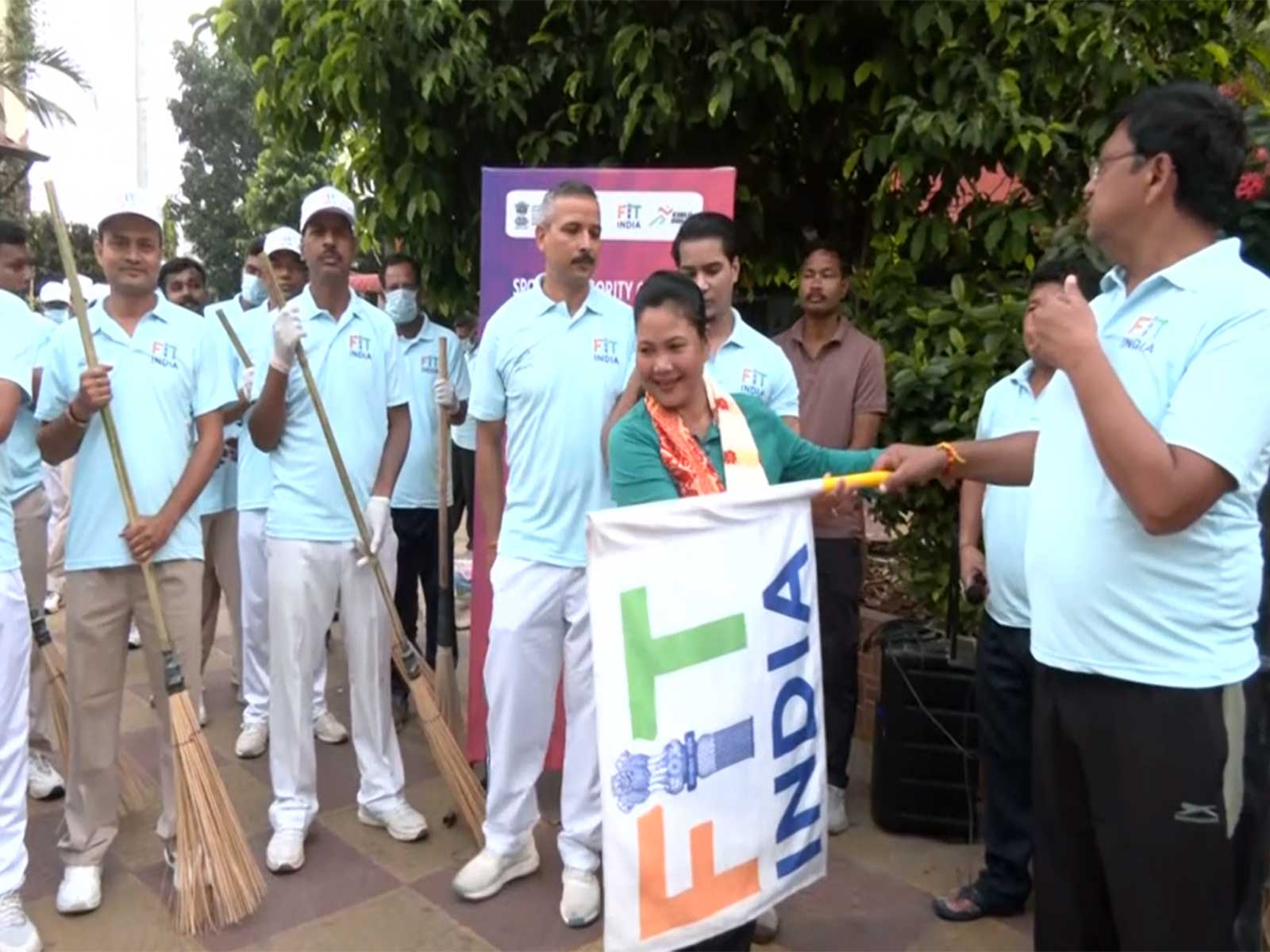 SAI Guwahati organises Fit India Swachhata Freedom Run 7.0 (Photo: ANI)
