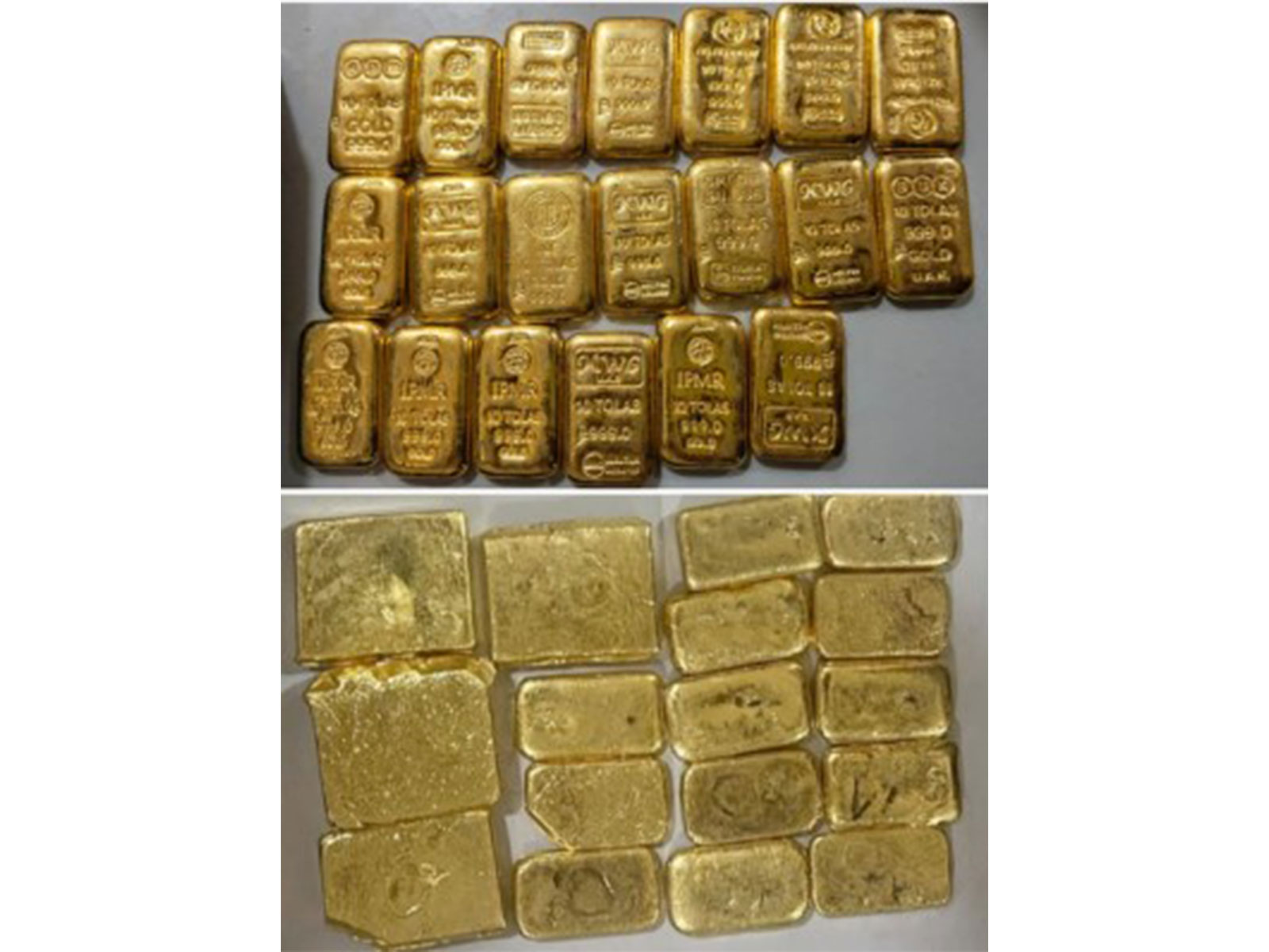 Foreign-origin gold seized by DRI (Photo/DRI)