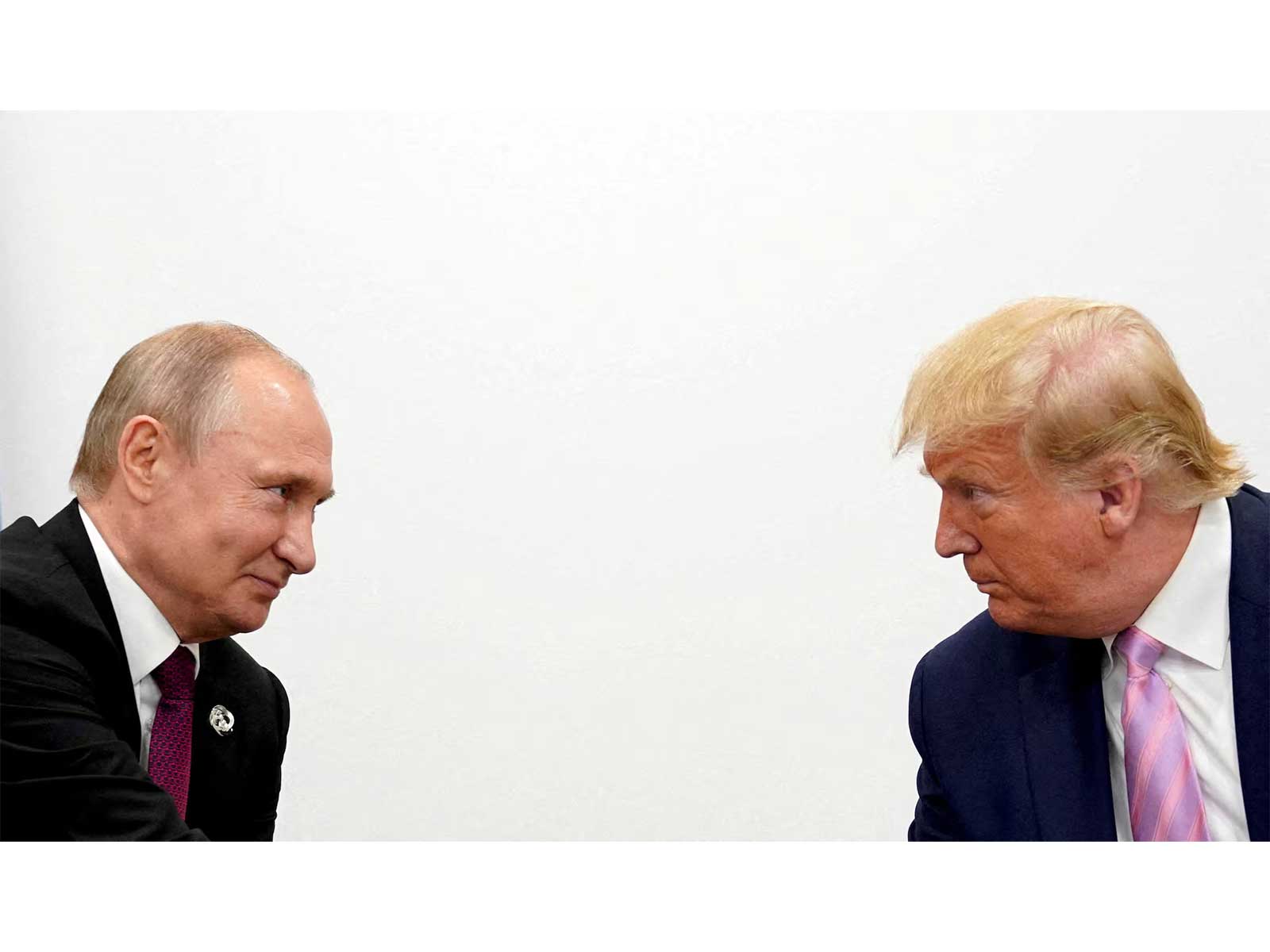 US President Donald Trump and Russian President Vladimir Putin during a bilateral meeting at the G20 leaders' summit in Osaka, Japan. (Photo/Reuters)