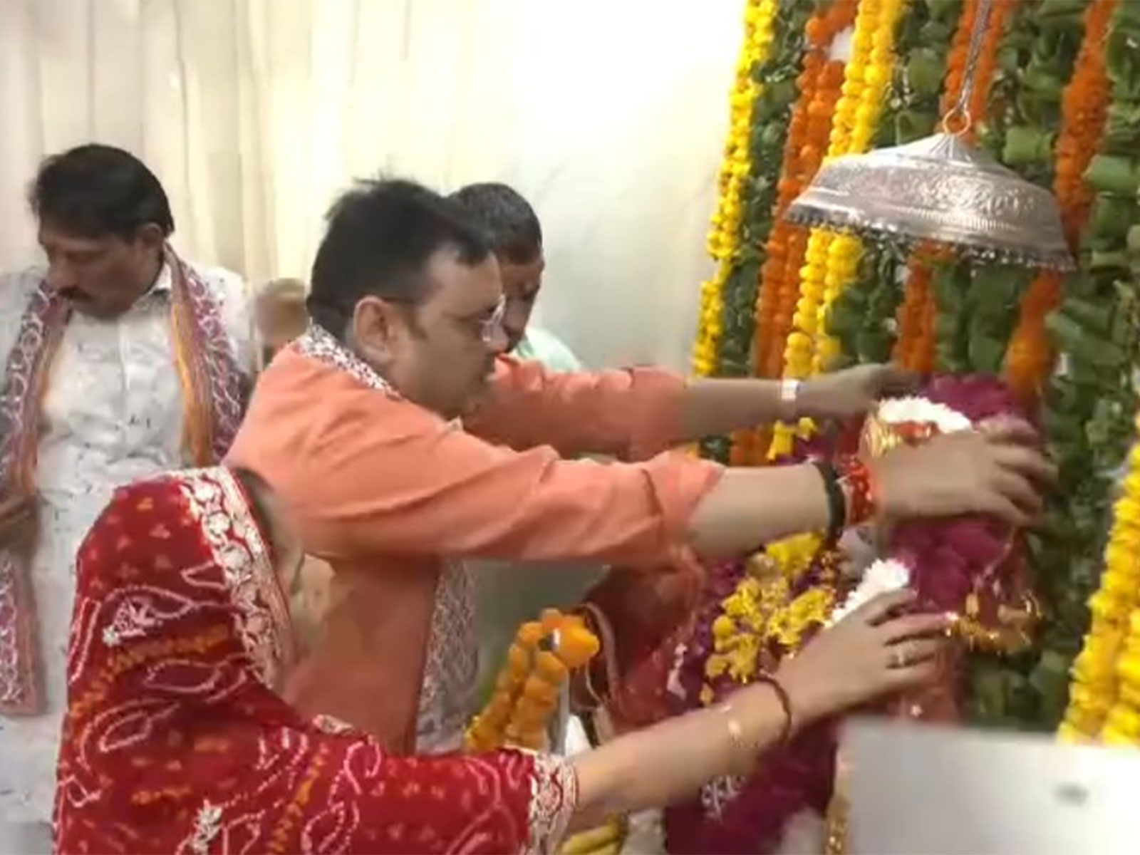 Rajasthan Chief Minister Bhajanlal Sharma with wife (Photo/ANI)