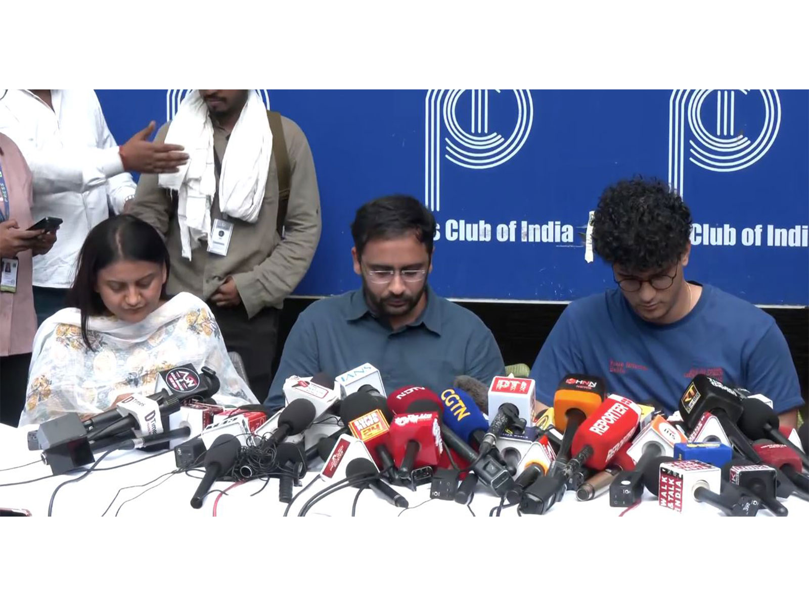 CJP activists Saurav Das and Ashutosh Ranka and other members (Photo/ANI)