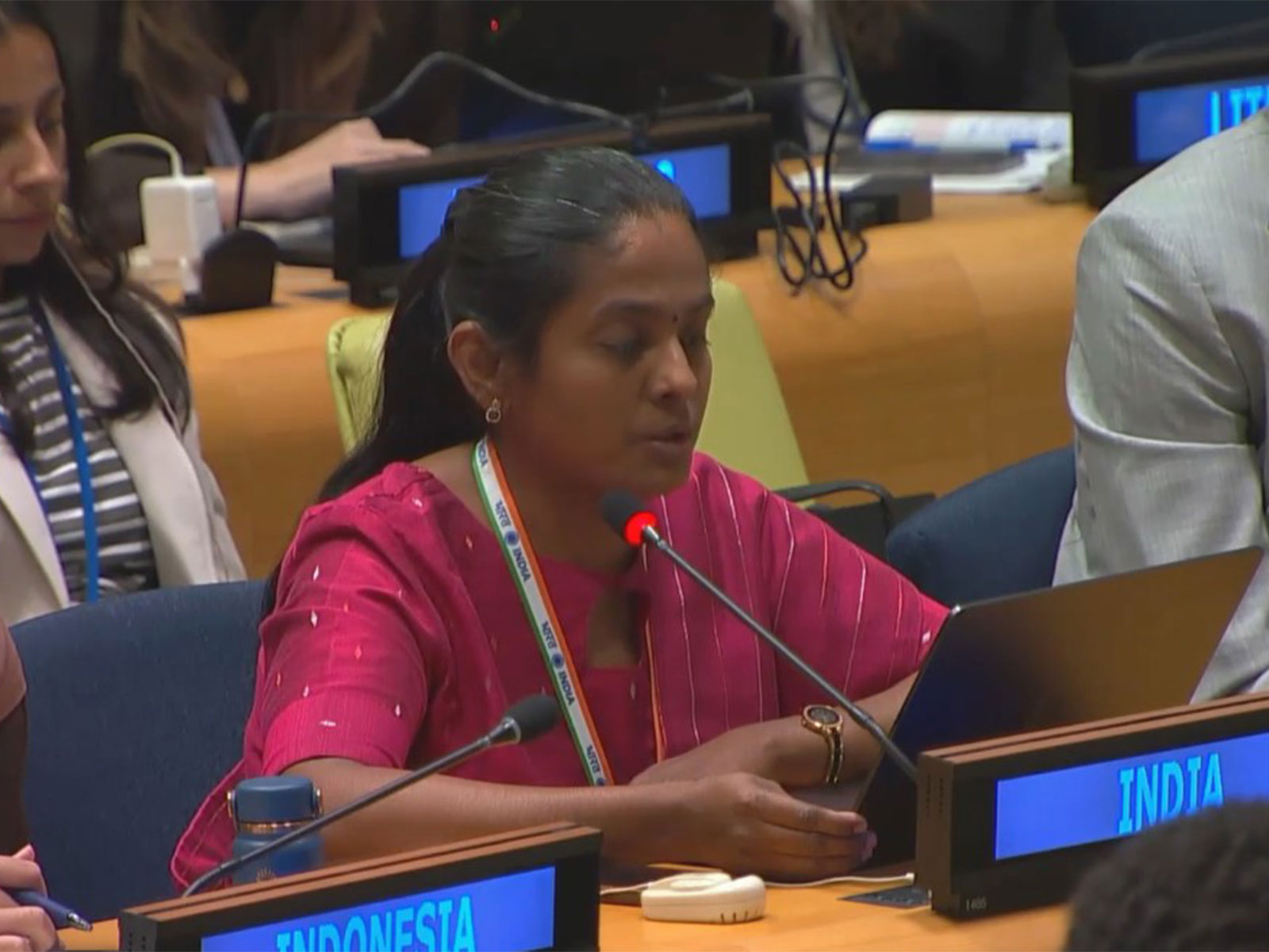 Counsellor in India's Permanent Mission to the UN Mythili R (Photo/X/@IndiaUNNewYork)