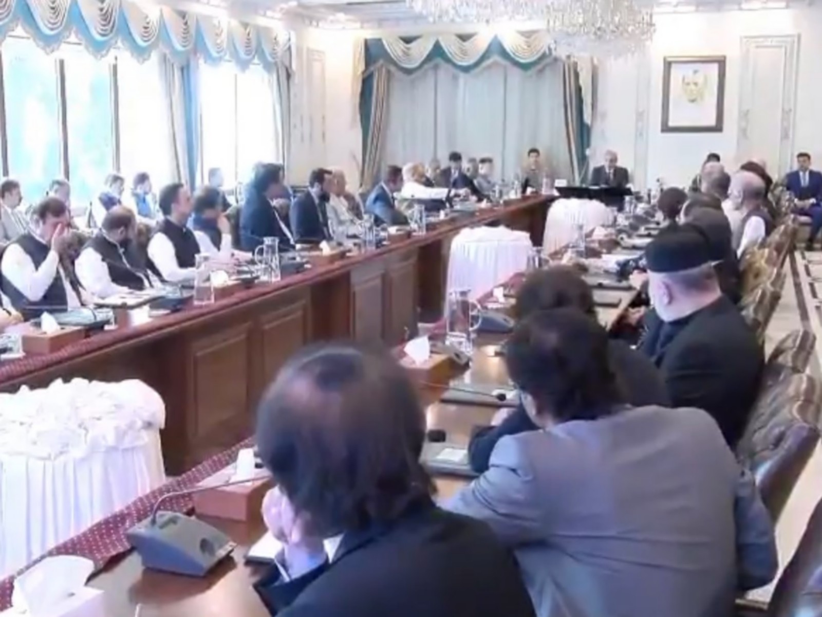 Visual from the federal cabinet meeting led by Pakistan's Prime Minister Shehbaz Sharif (Photo/X/@PakPMO)