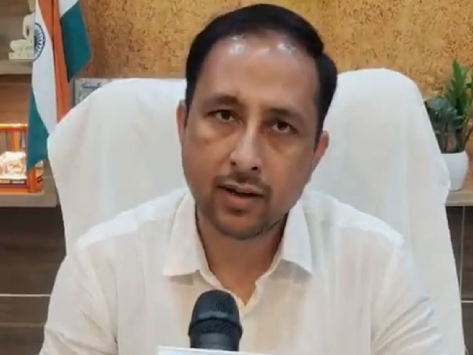 Maharajganj District Magistrate Gaurav Singh Sogarwal (Photo/ANI)