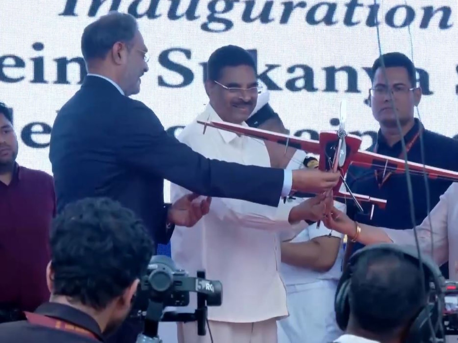Odisha Governor Hari Babu Kambhampati inaugurates the Boeing Sukanya Aerospace Lab in Bargarh, Odisha, aimed at encouraging girls to pursue careers in aviation, aerospace, science and technology. (Photo: ANI)