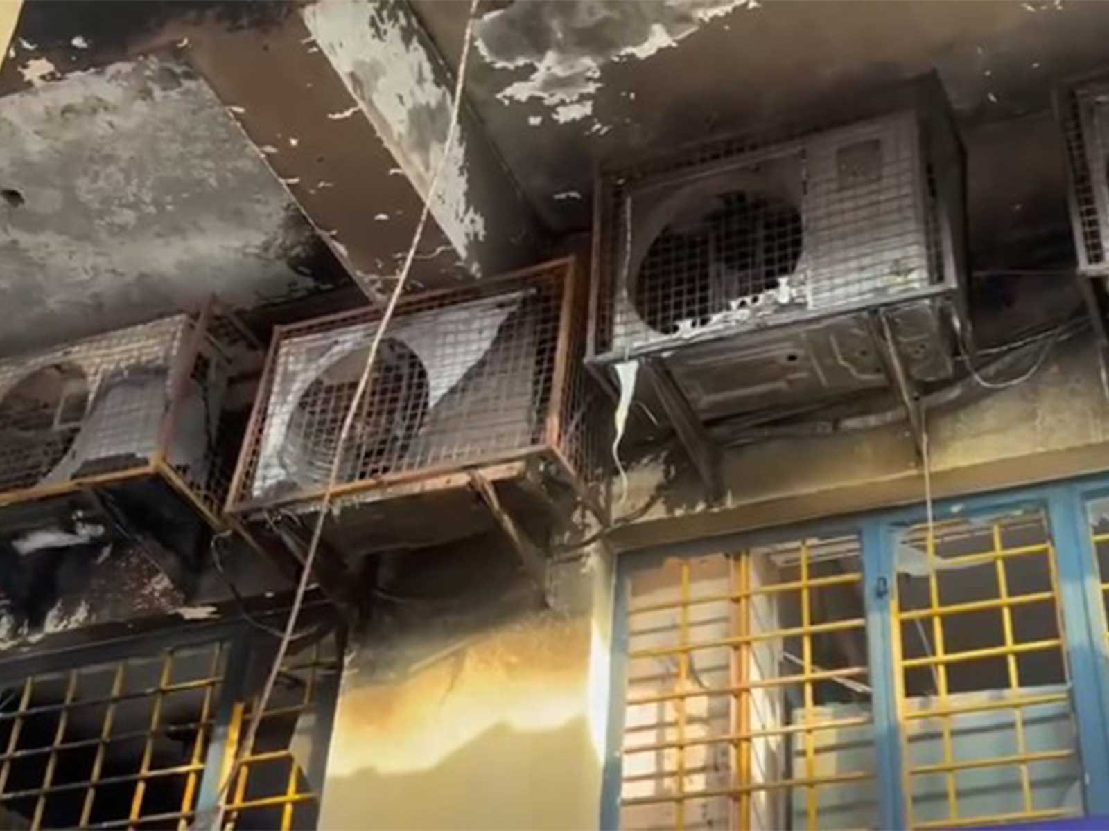 Fire breaks out at bank branch in Bhangel (Photo/ANI)