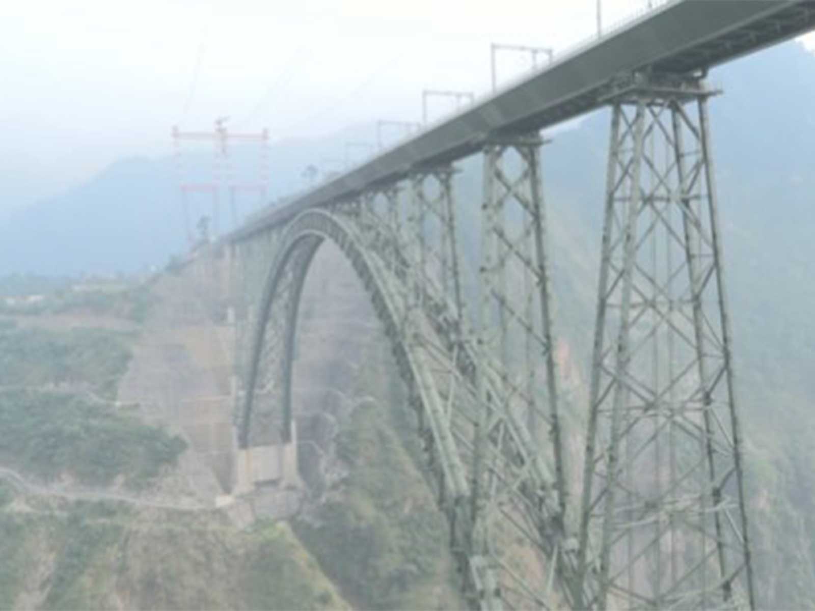 Chenab Rail Bridge (Photo/ANI)