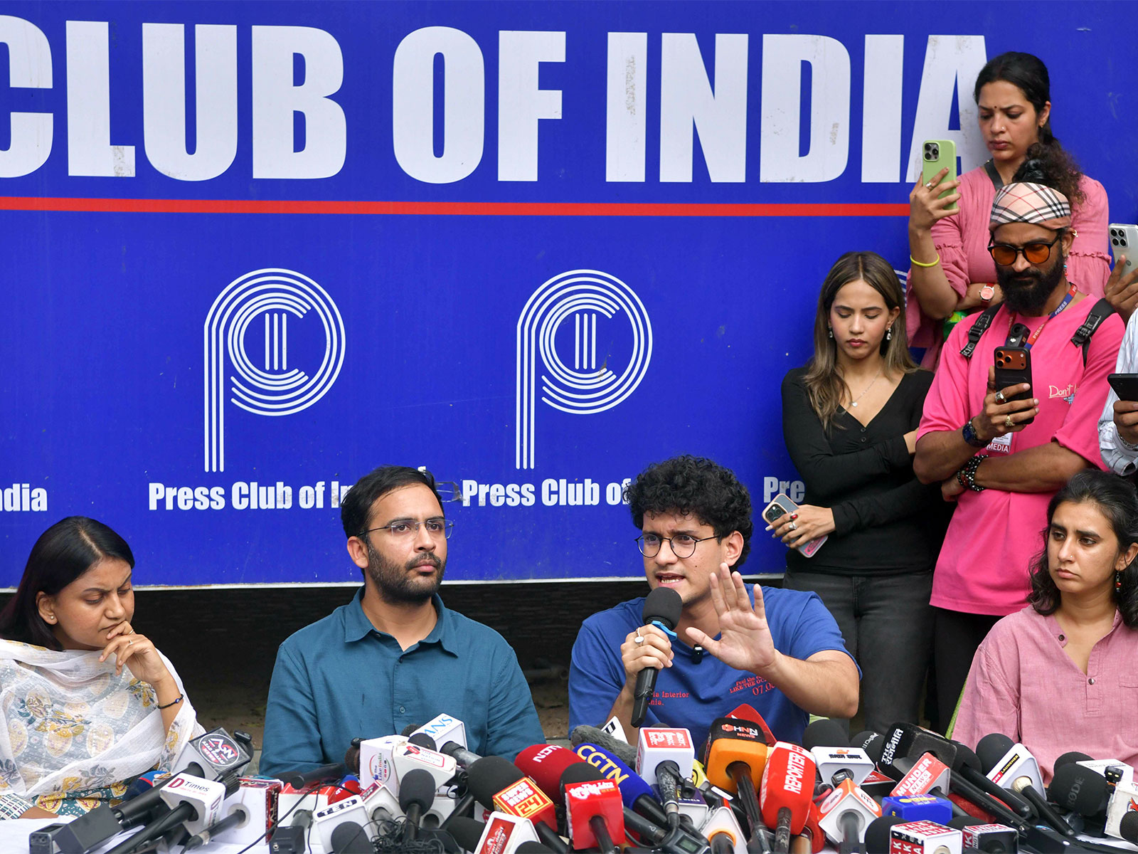 CJP leaders Saurav Das, Ashutosh Ranka and Ratna Singh (File Photo/ANI)