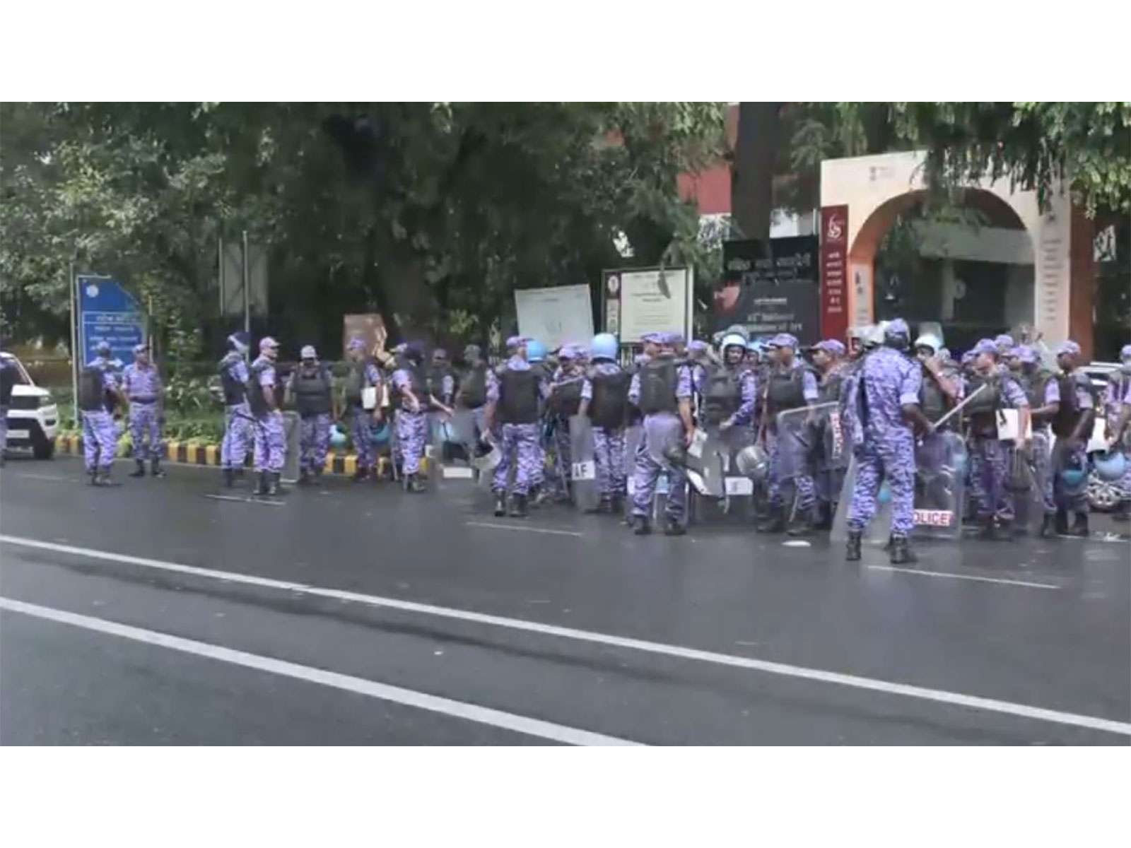 High Security in Central Delhi ahead of INDIA bloc protest (Photo/ANI)