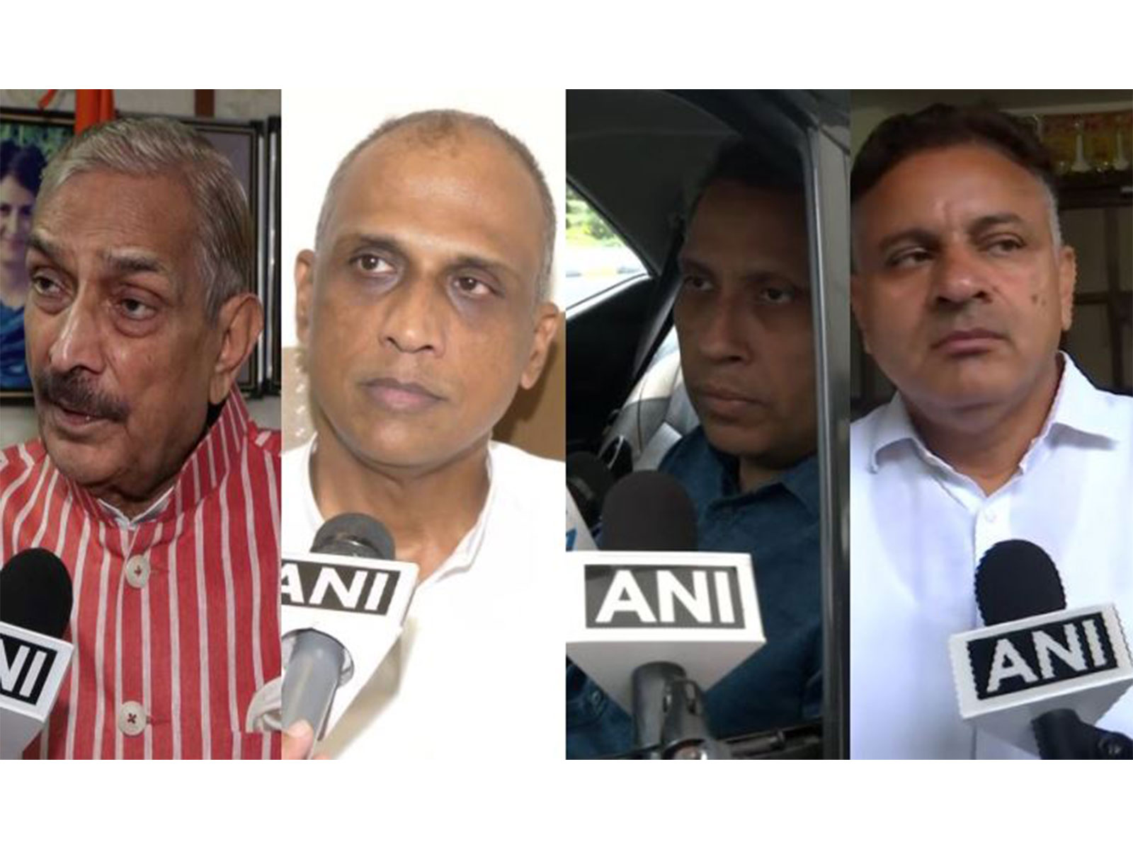 Congress MP Pramod Tiwari,ationalist Congress Party (Sharadchandra Pawar) spokesperson Clyde Crasto, Congress leader Praveen Chakravarty and Haryana Congress MLA Kuldeep Vats (Photo/ANI)