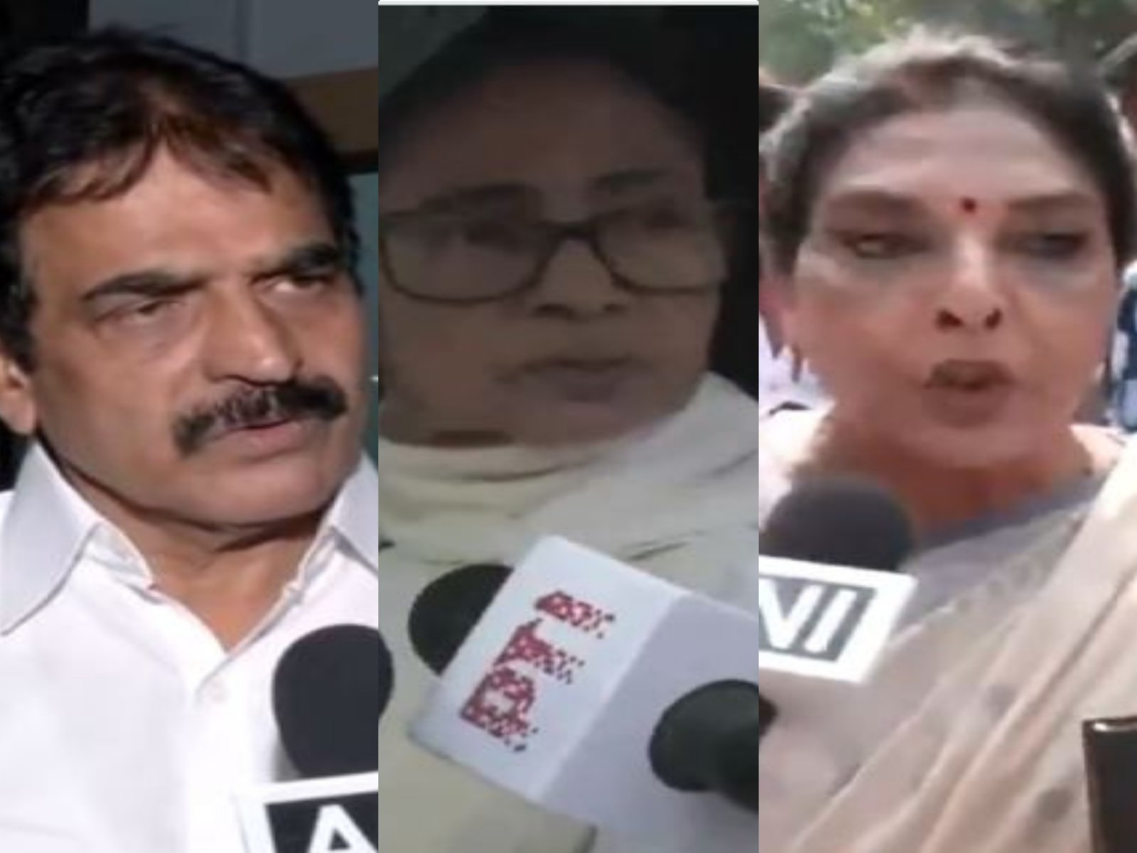 Congress General Secretary (Organisation) KC Venugopal, TMC Chief Mamata Banerjee and Congress MP Renuka  Chowdhury  (Photo/ANI)