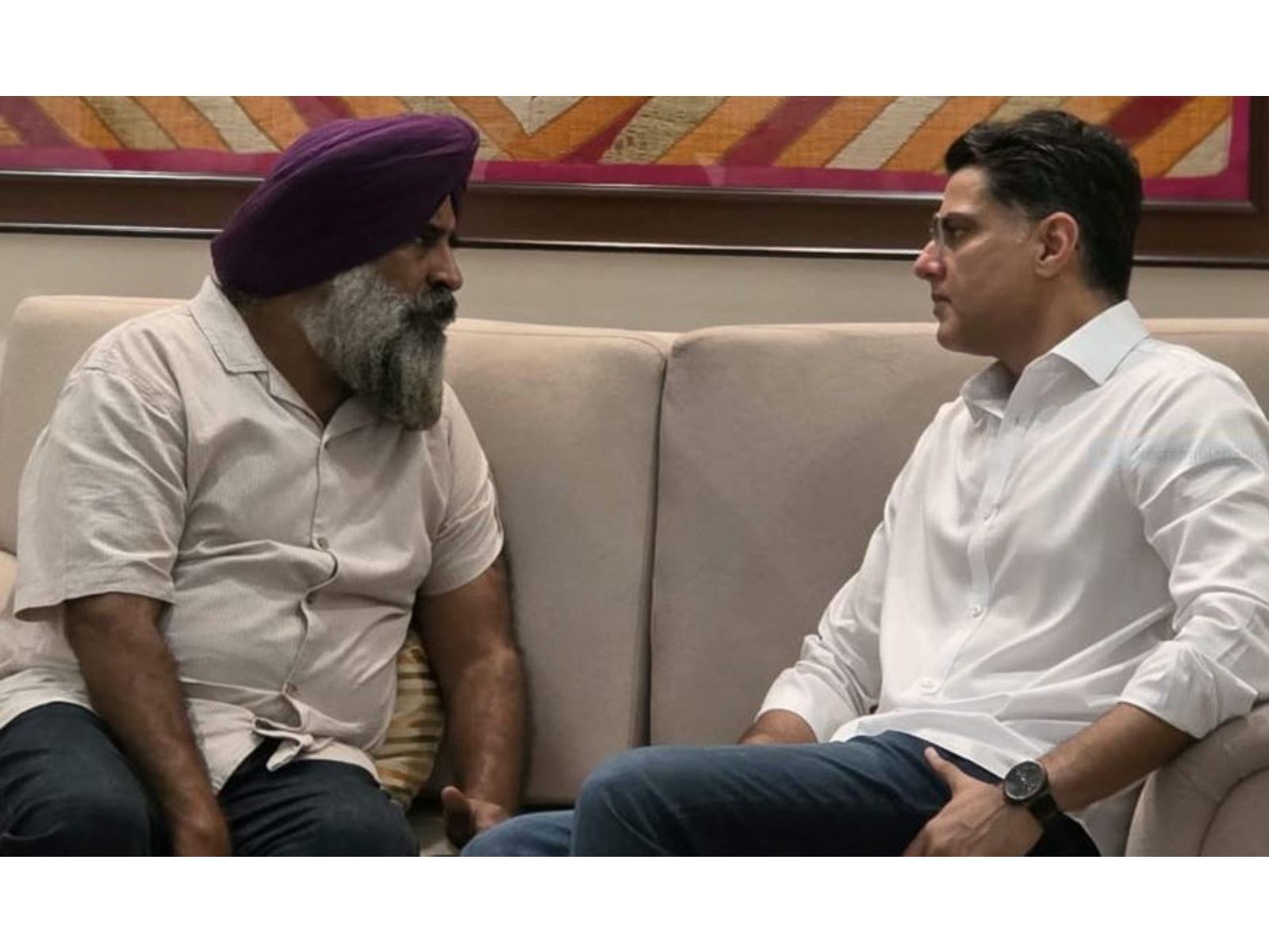 Punjab Congress chief Pargat Singh and Congress Punjab in-charge Sachin Pilot (Photo: Punjab Congress)