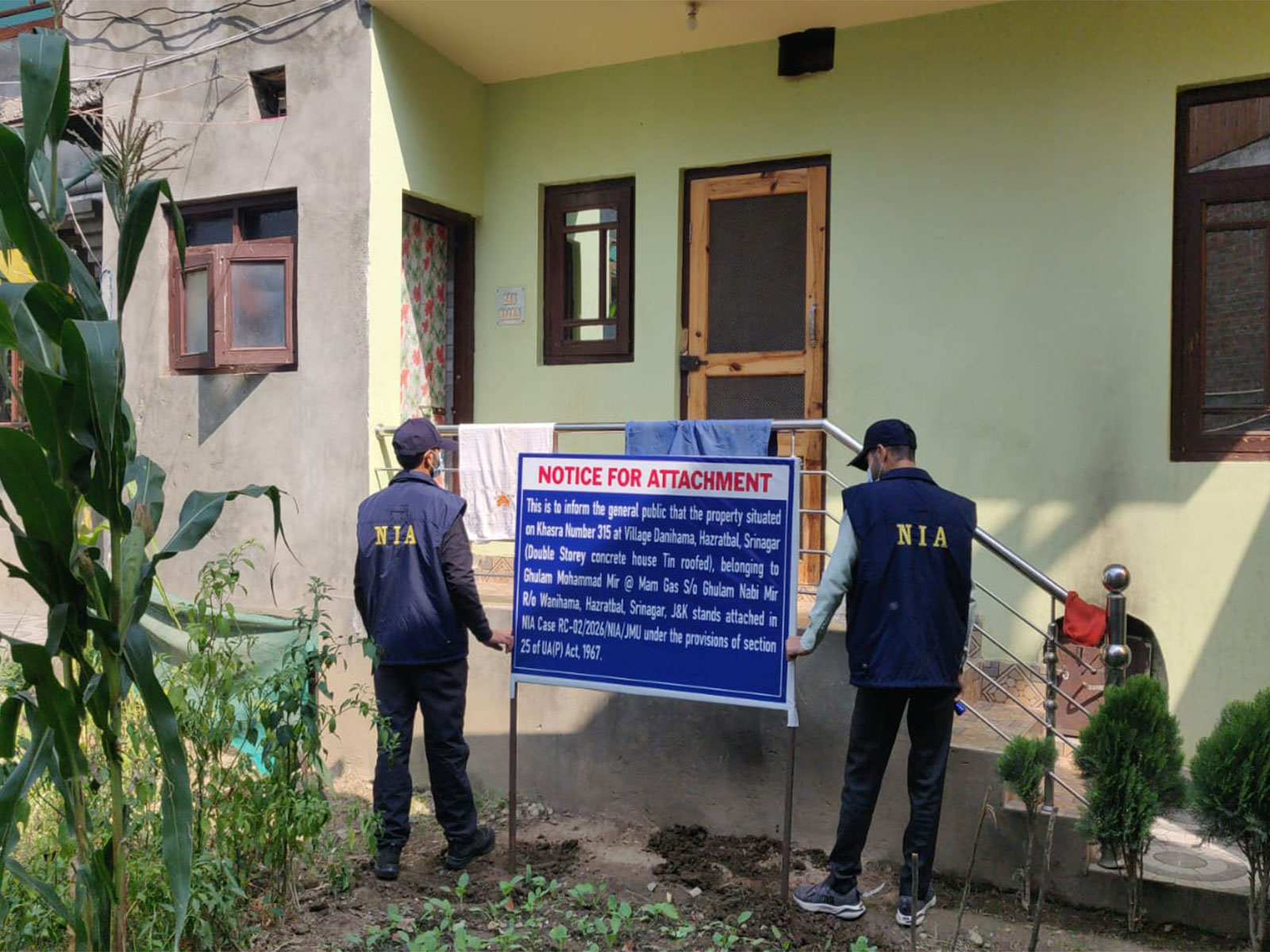 NIA attaches property used to harbour LeT terrorists in Srinagar (Photo/NIA)