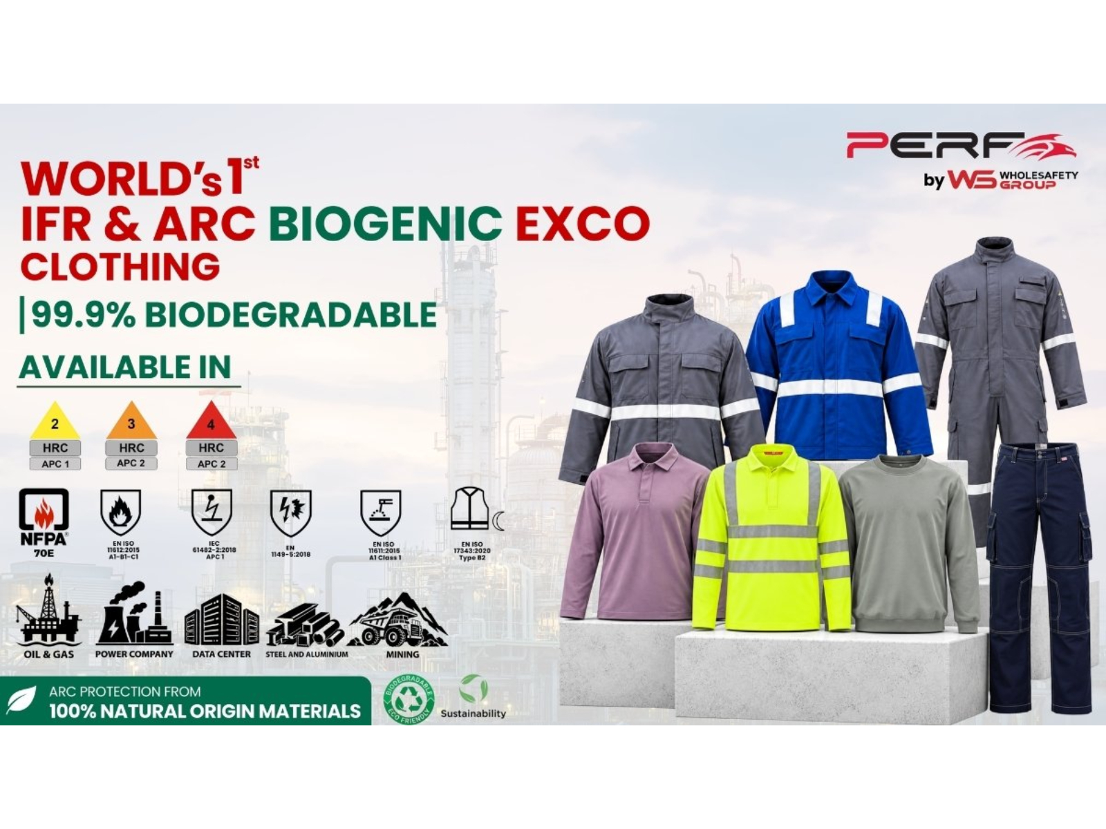 Developed through seven years of India-Italy R&D led by Enrico Bonafini, EXCO combines flame resistance, natural-fibre softness and up to 99.9% biodegradability.
