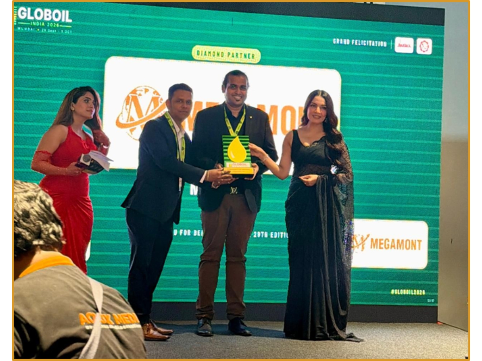 Megamont Limited felicitated as Diamond Partner at Globoil India 2026, Mumbai.