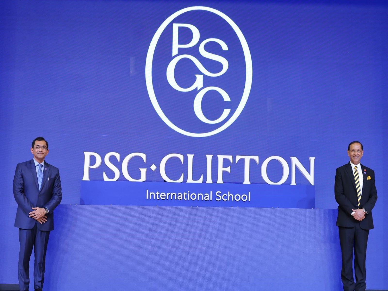 L-R Mr. Prajodh Rajan , Founder & Group CEO, Lighthouse Learning Group and Captain Rohit Sen Bajaj, PSG Clifton International School Director