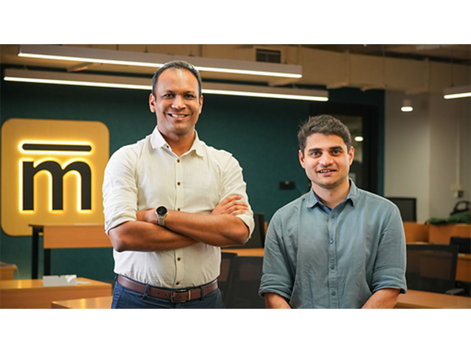 Ankit Agarwal (left) and Varun Limaye (right), co-founders of Mesa School of Business, at the school’s campus in Bengaluru.
