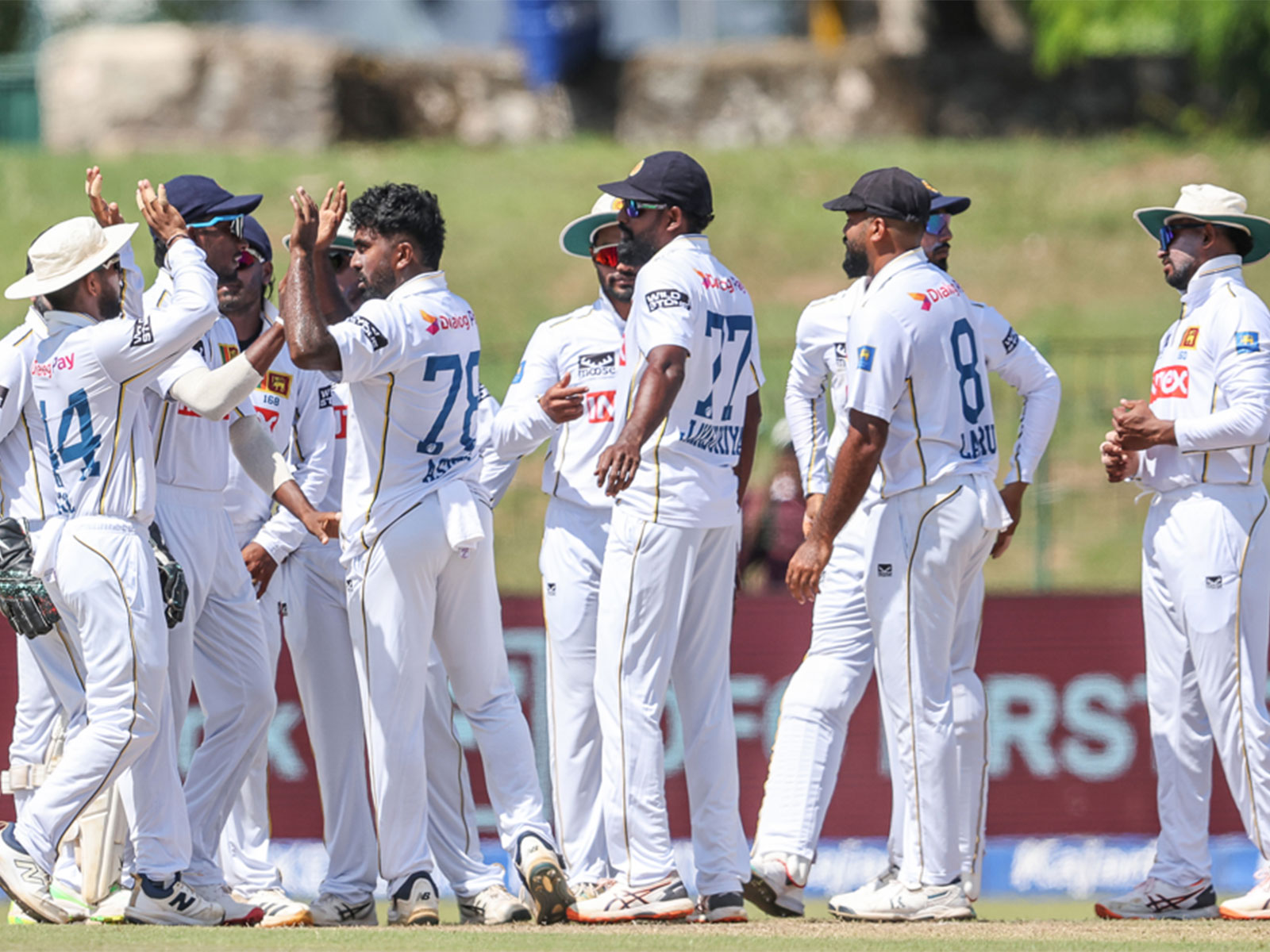 Sri Lanka team. (Photo: ANI)