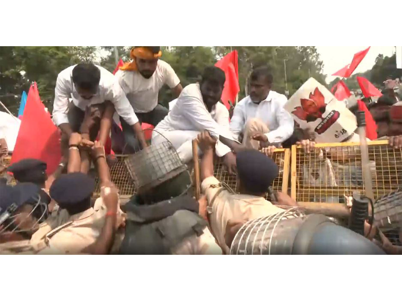 Student organistions hold protest in Bihar (Photo/ANI)