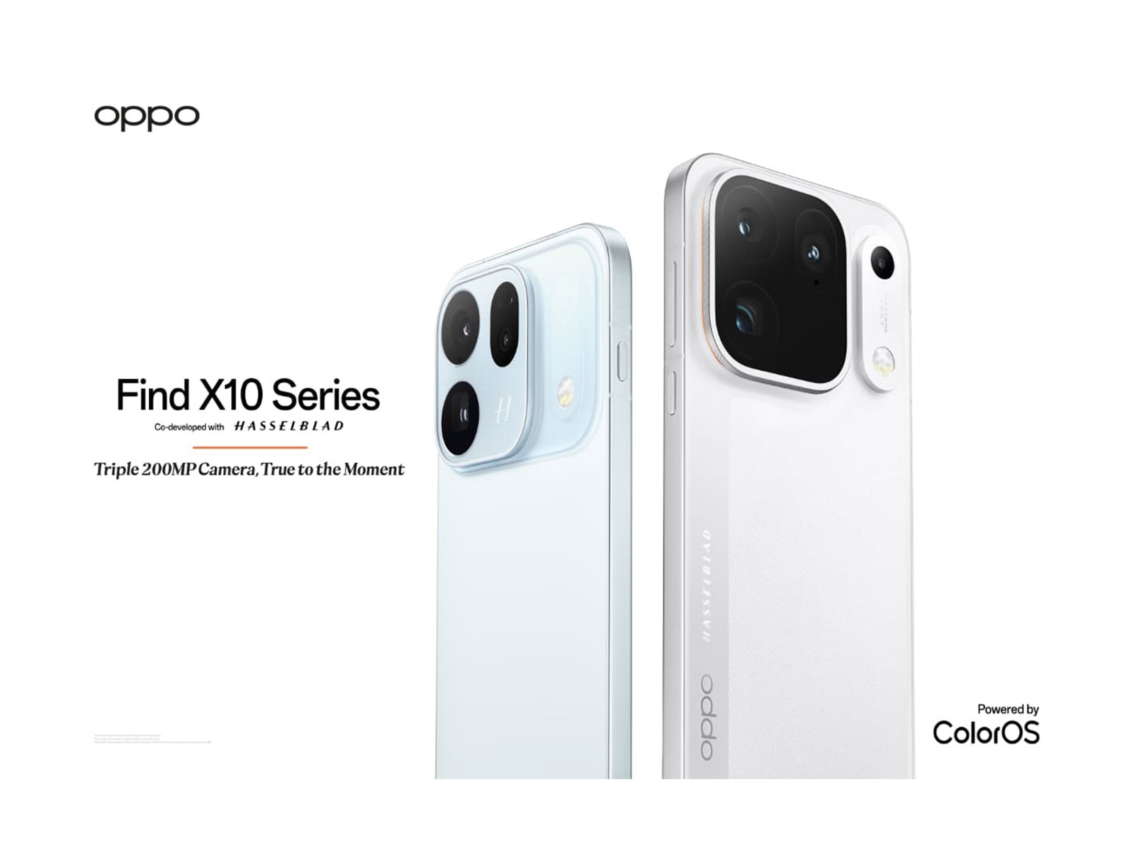 Find X10 Pro Max features a distinctive LUMO Color Module, Hasselblad-inspired detailing and a sophisticated two-tone finish