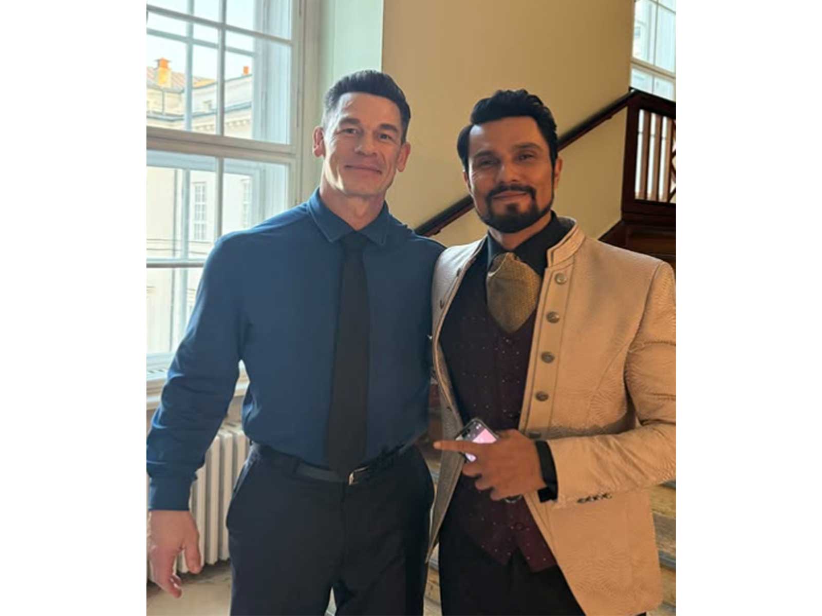 Randeep Hooda with John Cena (Image source: Randeep's Instagram)