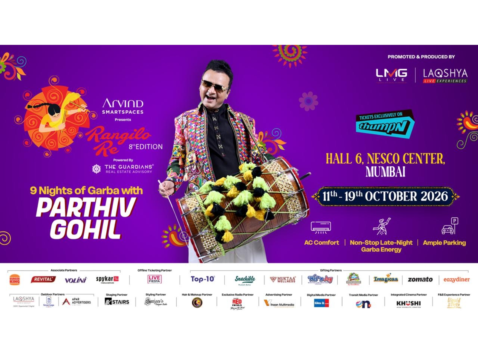 Rangilo Re 2026 Featuring Parthiv Gohil Elevates Mumbai's Navratri Celebrations: Seven Successful Editions, One Grand New Chapter