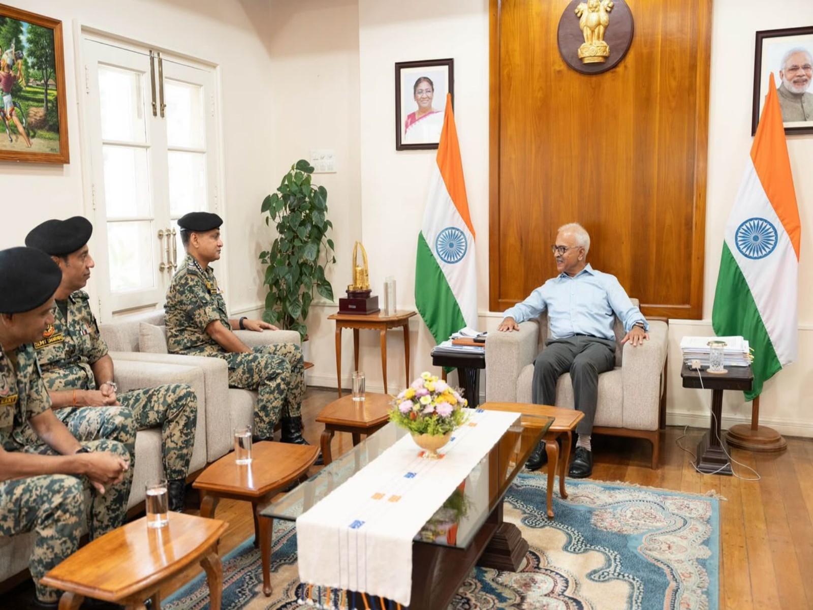 BSF DG  Praveen Kumar calls on Manipur Governor Ajay Bhalla (Photo/X@BSF)