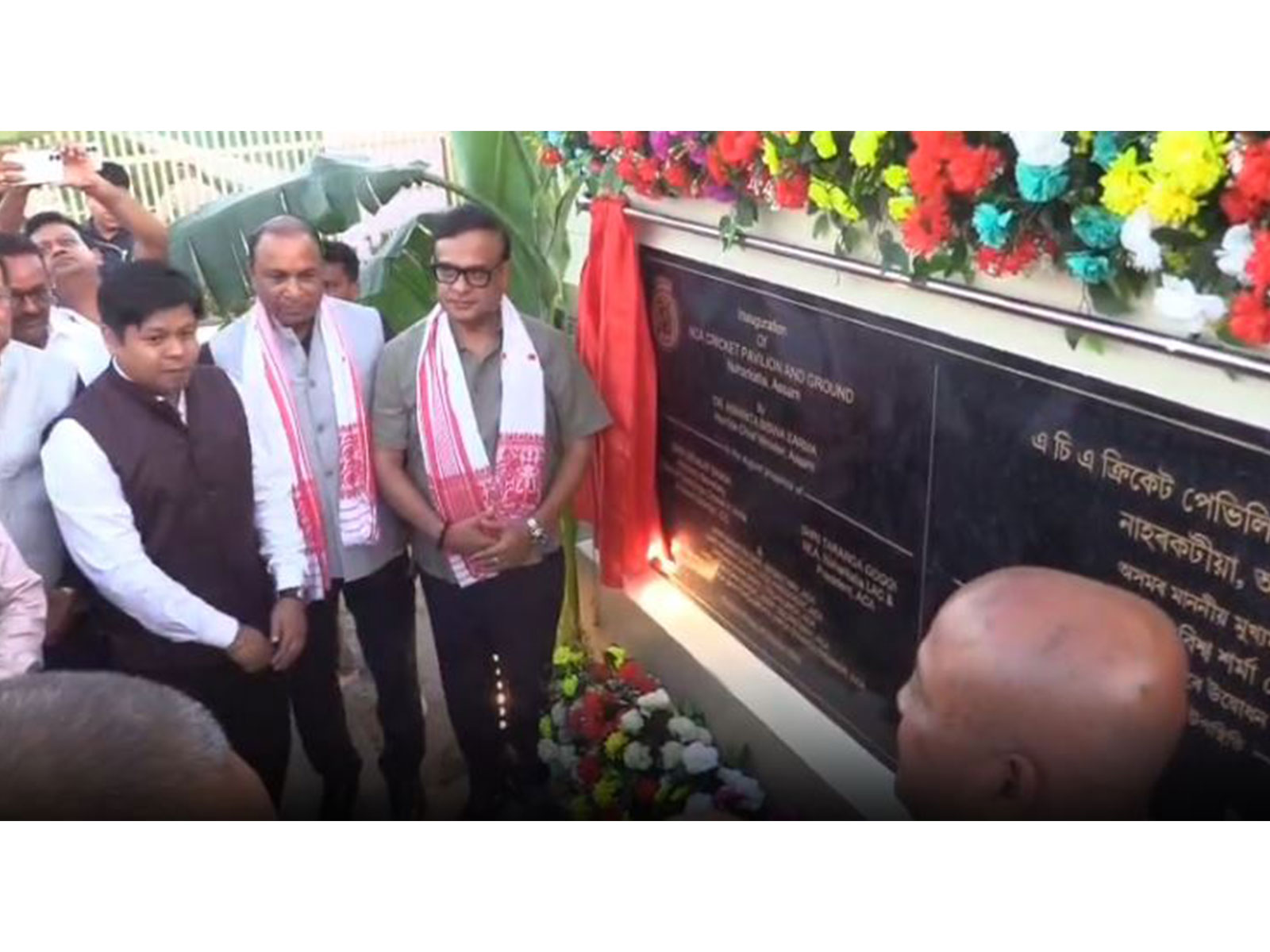 Assam Chief Minister Himanta Biswa Sarma on Tuesday inaugurated the Naharkatia Multipurpose Sports Complex at Naggaon (Photo/ ANI)