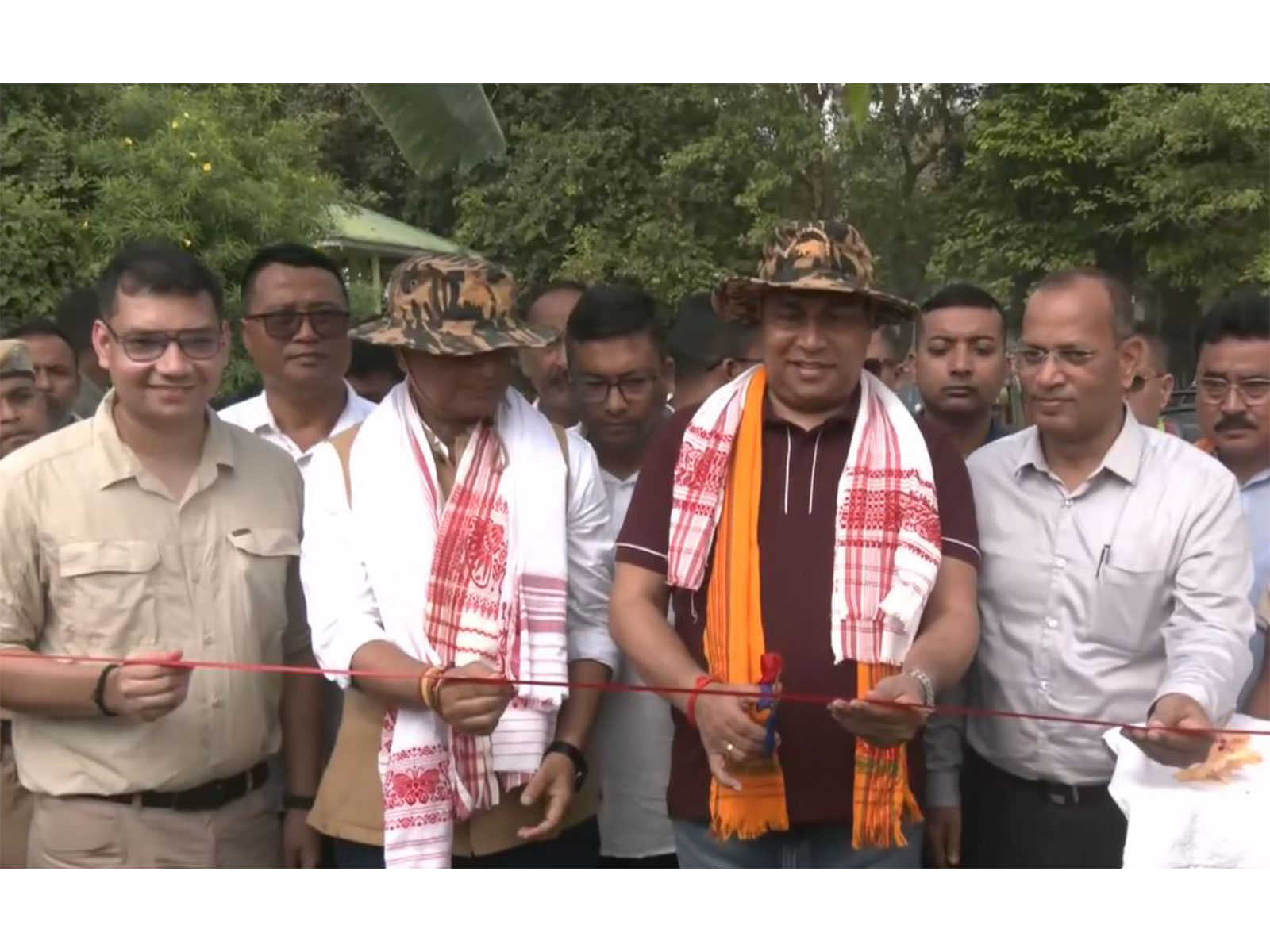 Assam Minister Jayanta Mallabaruah reopens Pobitora Wildlife Sanctuary (Photo/ANI)