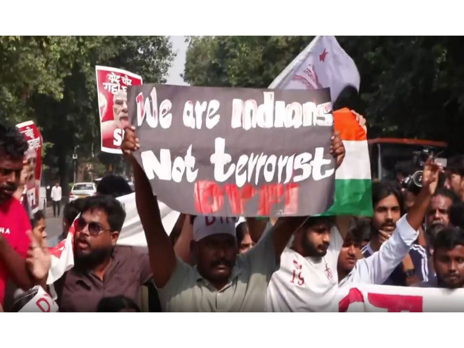 SFI and DYFI held a joint protest march to Jantar Mantar (Photo/ANI)