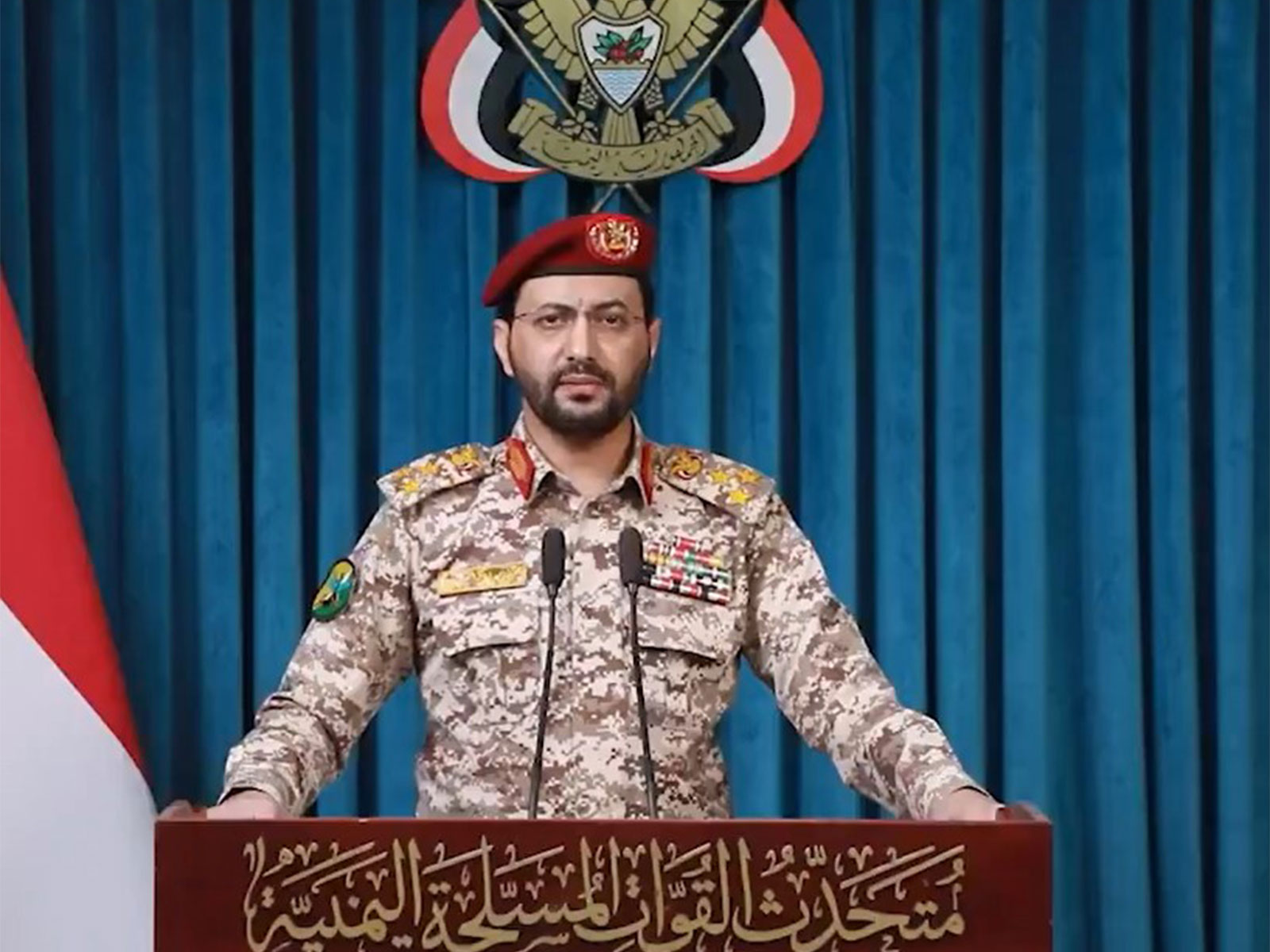 Houthi military spokesperson Yahya Saree (Photo/X/@Yah_Saree)