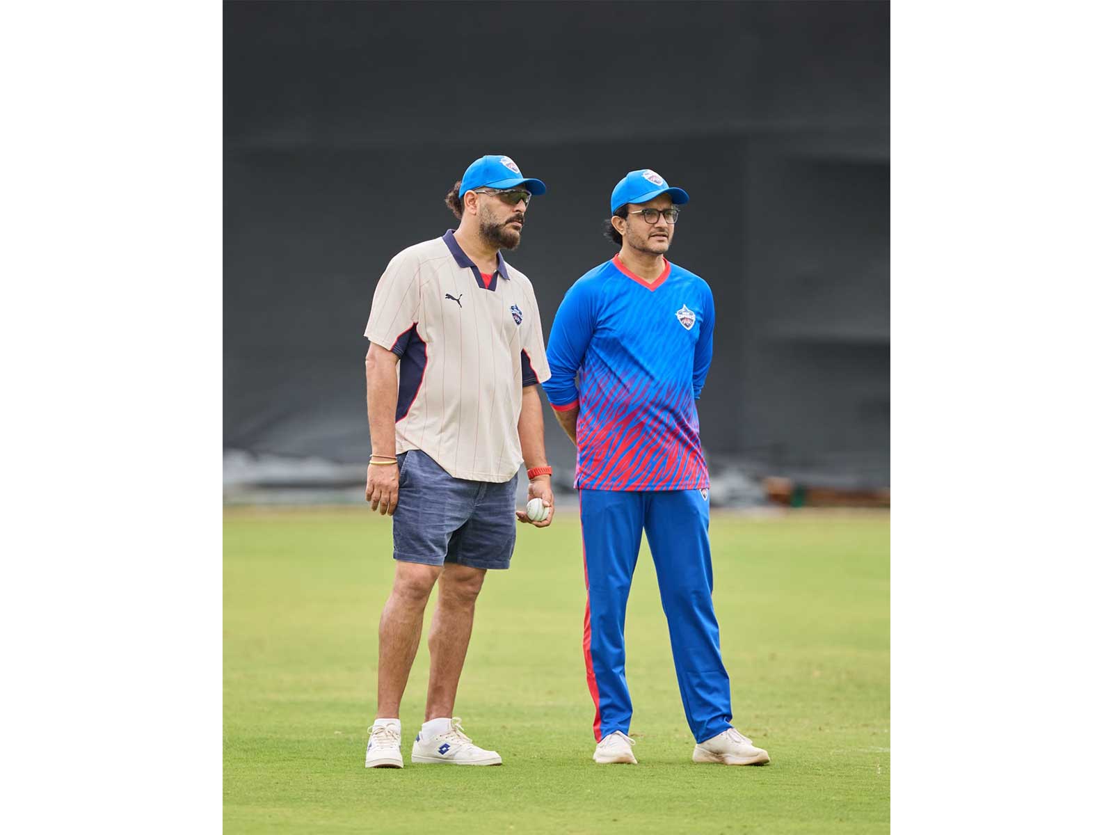 Yuvraj Singh with Sourav Ganguly (Photo: Delhi Capitals)