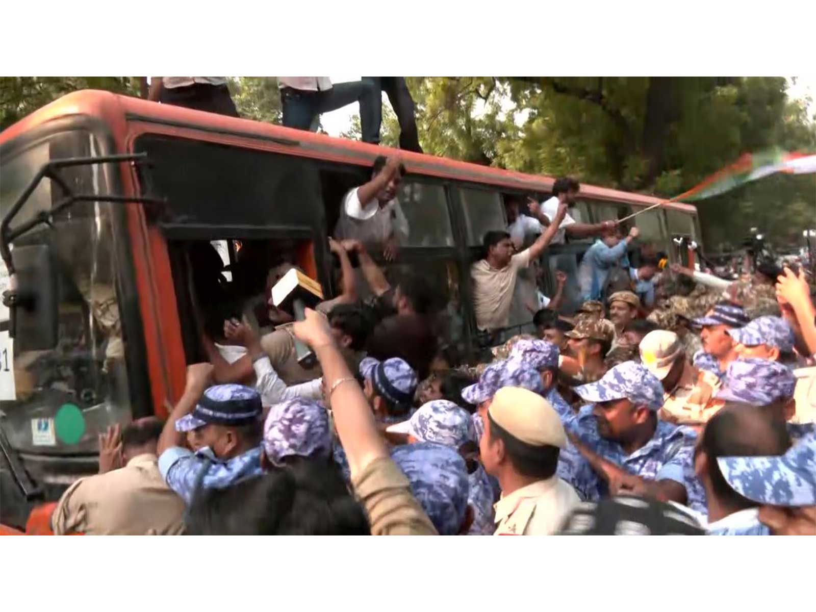 Visuals of Protest (Photo/ANI) 