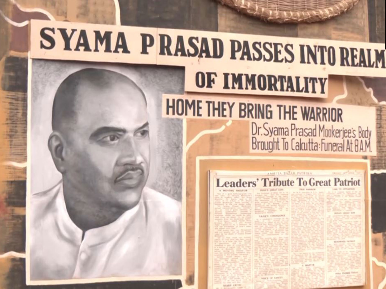 Suruchi Sangha's Durga Puja pandal showcases the life and legacy of Syama Prasad Mukherjee through its theme-based decorations. (Photo/ANI)