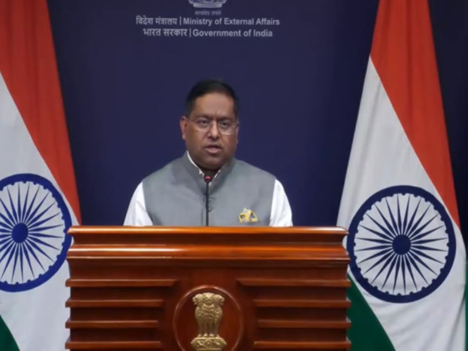 MEA spokesperson Randhir Jaiswal (Photo/ANI)