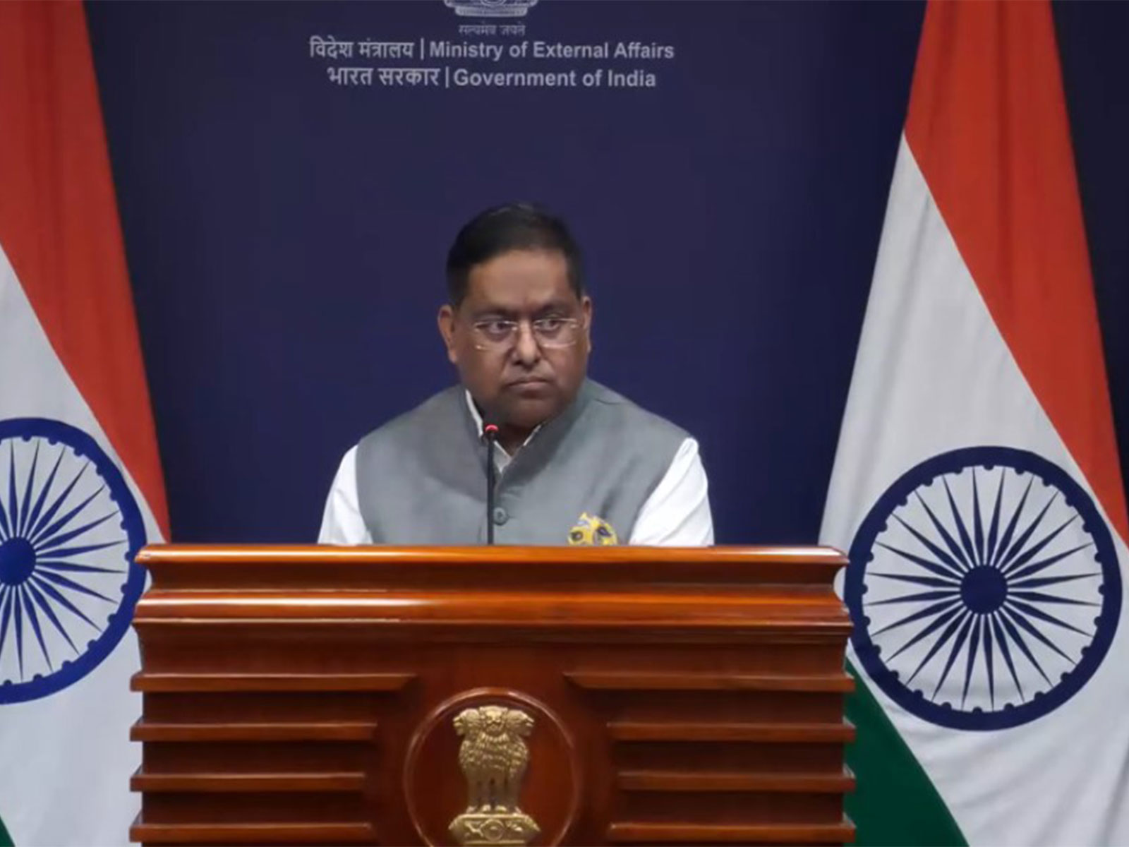 MEA Spokesperson Randhir Jaiswal (Photo/ANI)