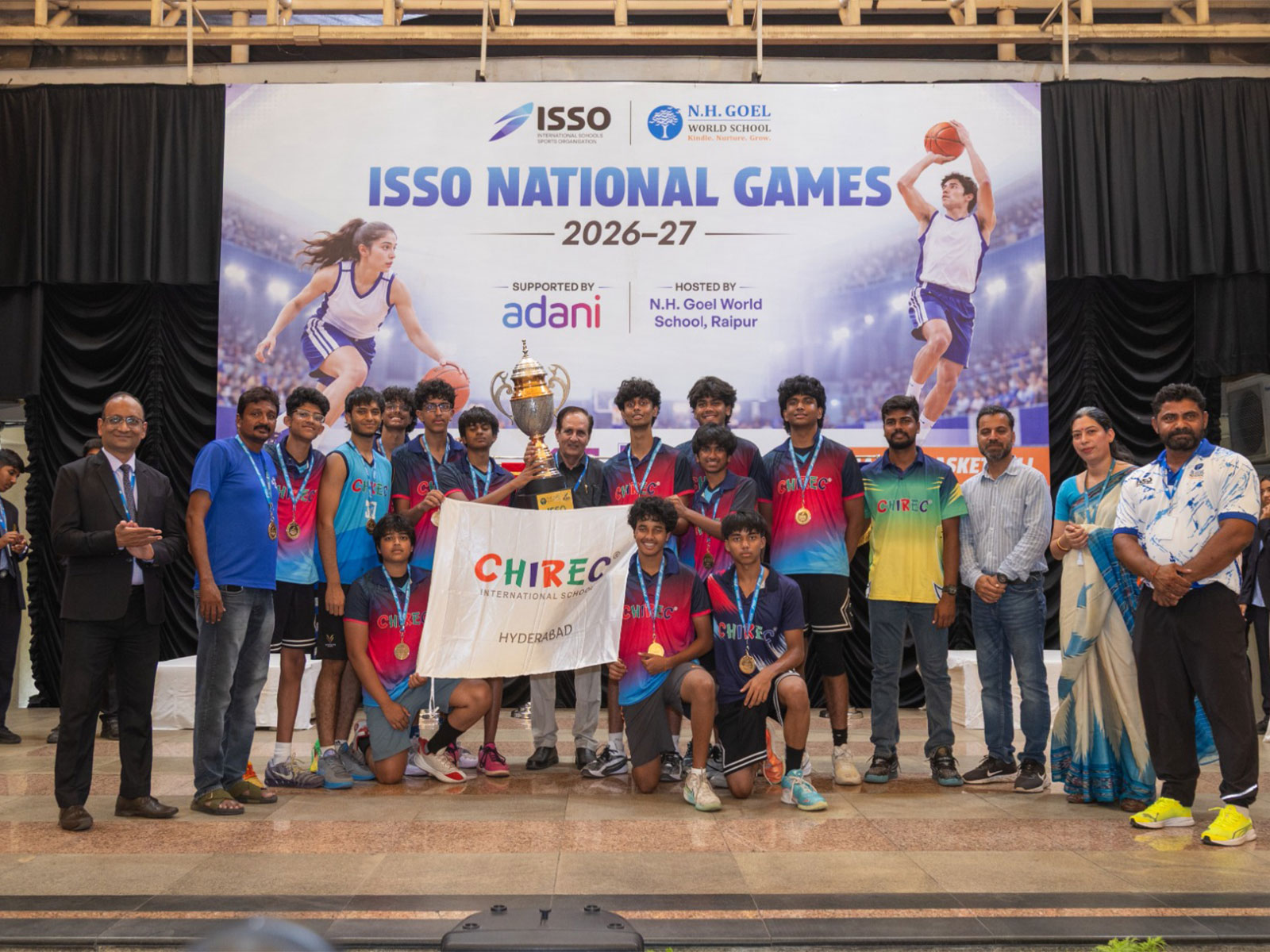 CHIREC International School crowned champions at ISSO National U-17 Boys Basketball C’ship. (Photo: ISSO)