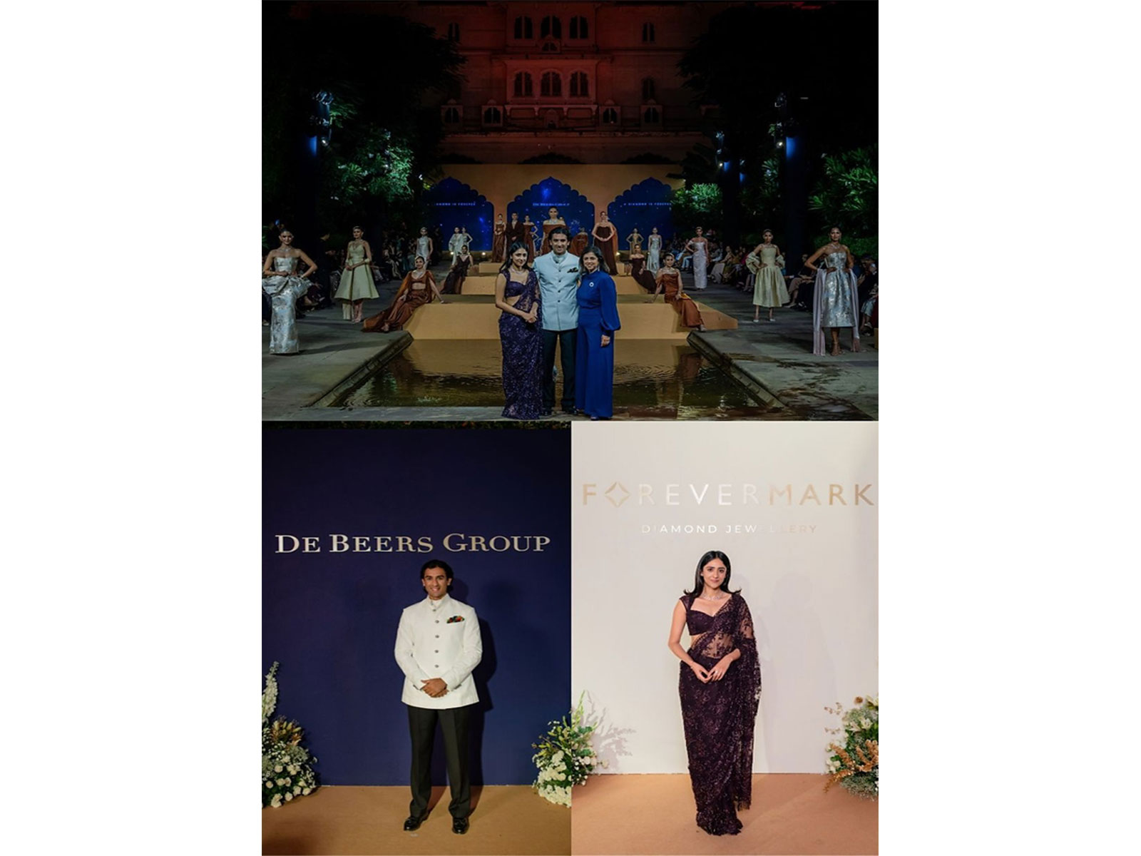 Shweta Harit with Princess Gauravi Kumari and His Highness Sawai Padmanabh Singh at City Palace, Jaipur, marking key milestones for De Beers Group and Forevermark Diamond Jewellery in India