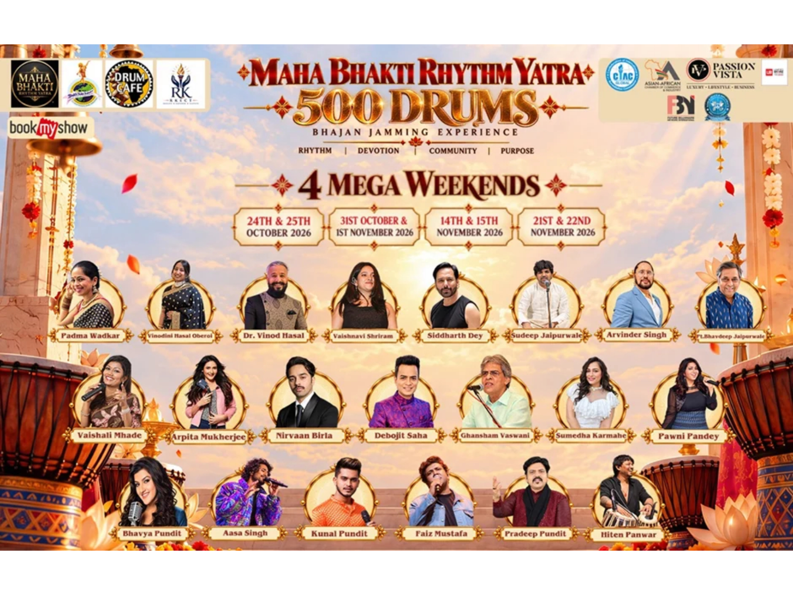 India’s First-Ever 500-Drum Bhakti Jamming Experience Comes to Mumbai with Maha Bhakti Rhythm Yatra