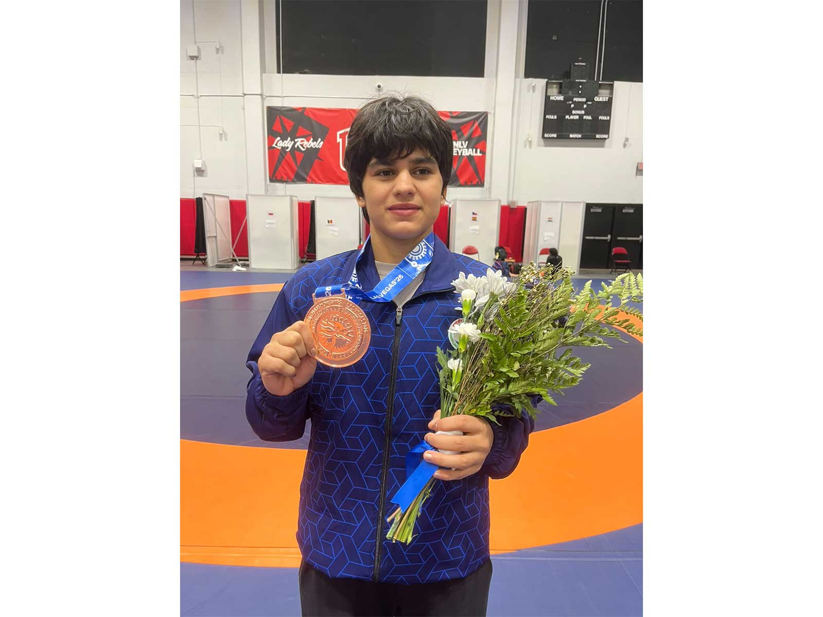 Komal posing with bronze medal at the U23 World Wrestling Championships 2026. (Photo/WFI)